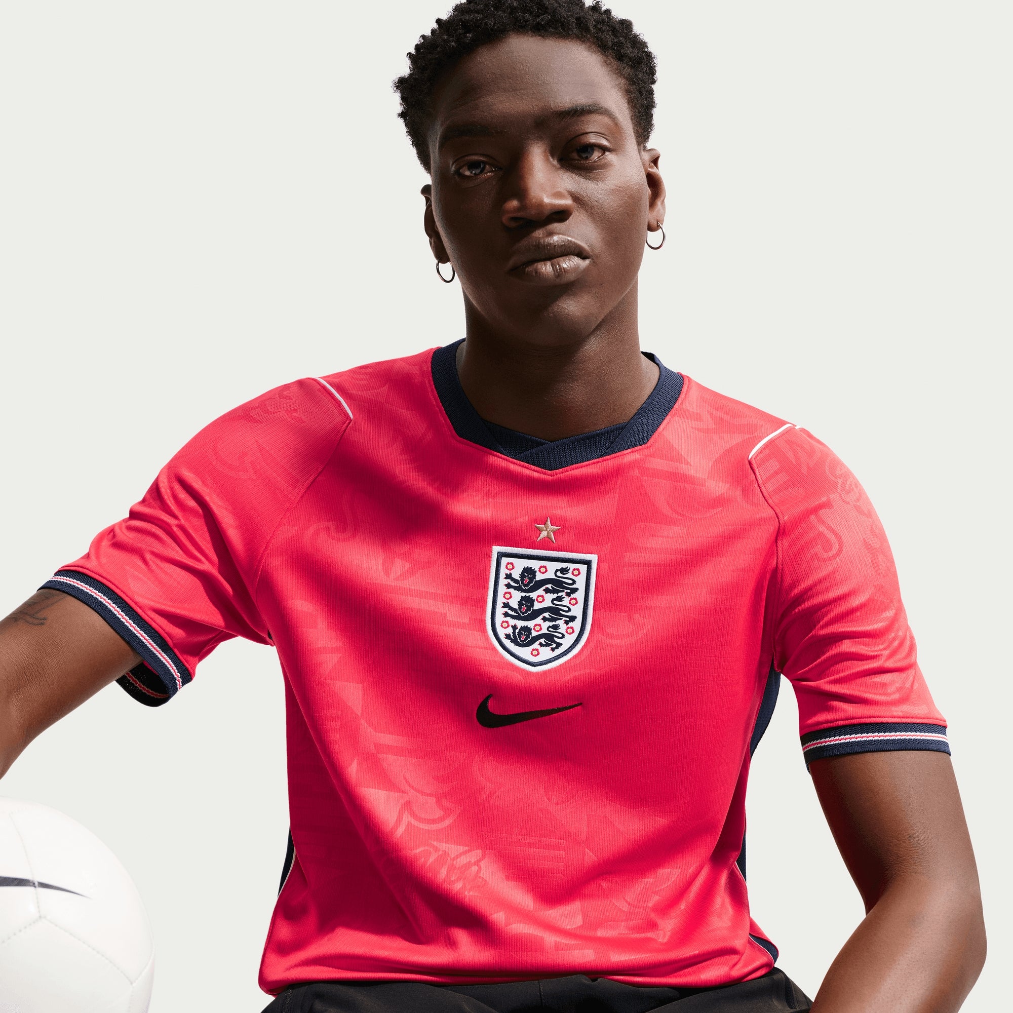Nike England 2026 Stadium Away Men's Dri-FIT Soccer Replica Jersey - Speed Red/Obsidian/White/Obsidian