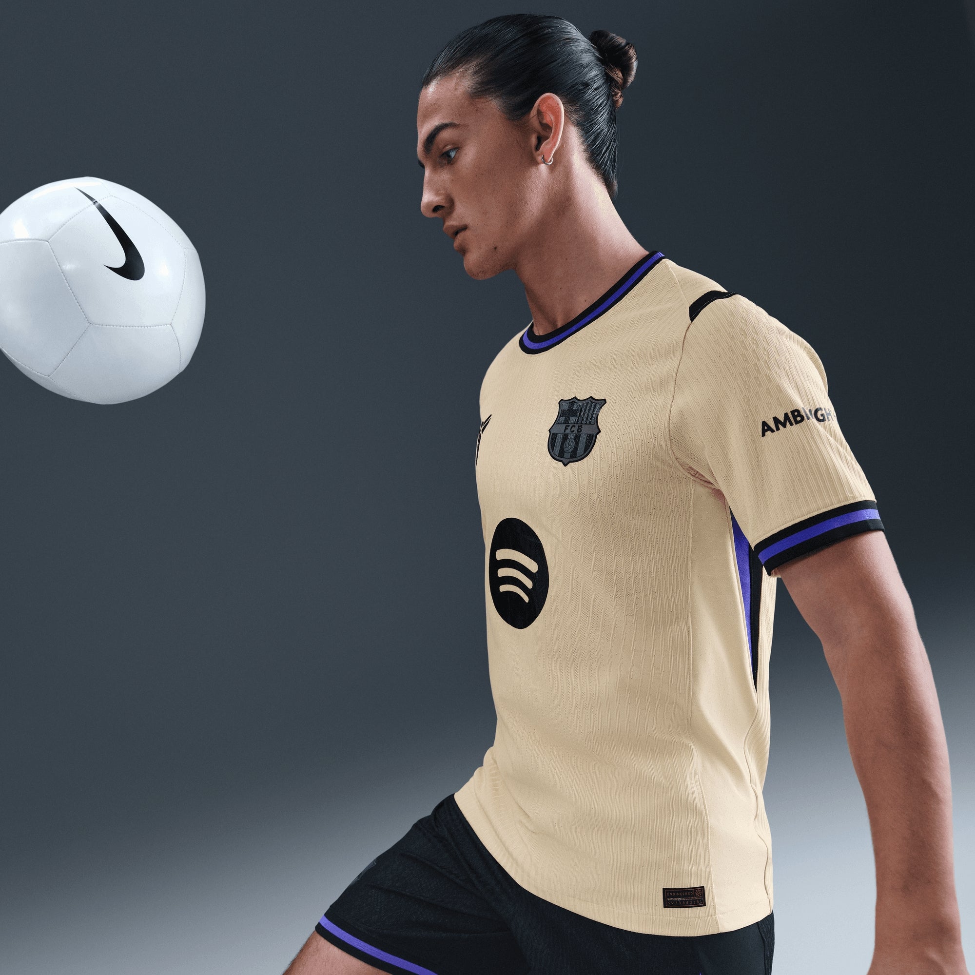 Nike FC Barcelona 2025/26 Match Away Men's Kobe Dri-FIT ADV Soccer Authentic Jersey - Team Gold/Team Gold/Persian Violet/Black