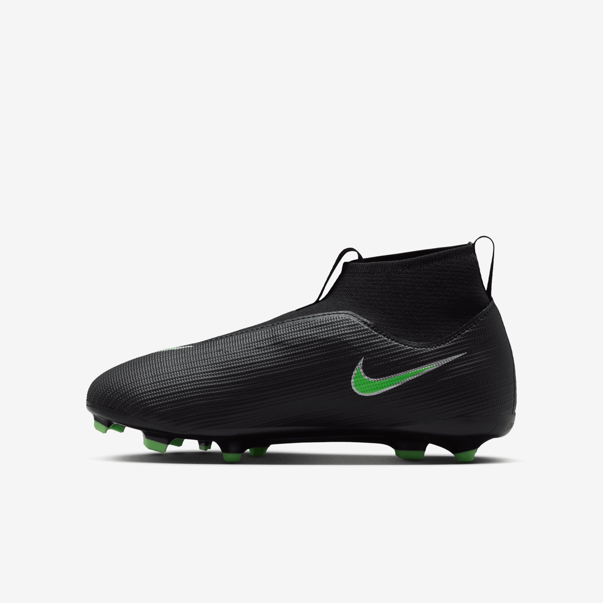 Nike Jr. Mercurial Superfly 11 Academy Big Kids' Multi-Ground High-Top Soccer Cleats - Black/Illusion Green-Black