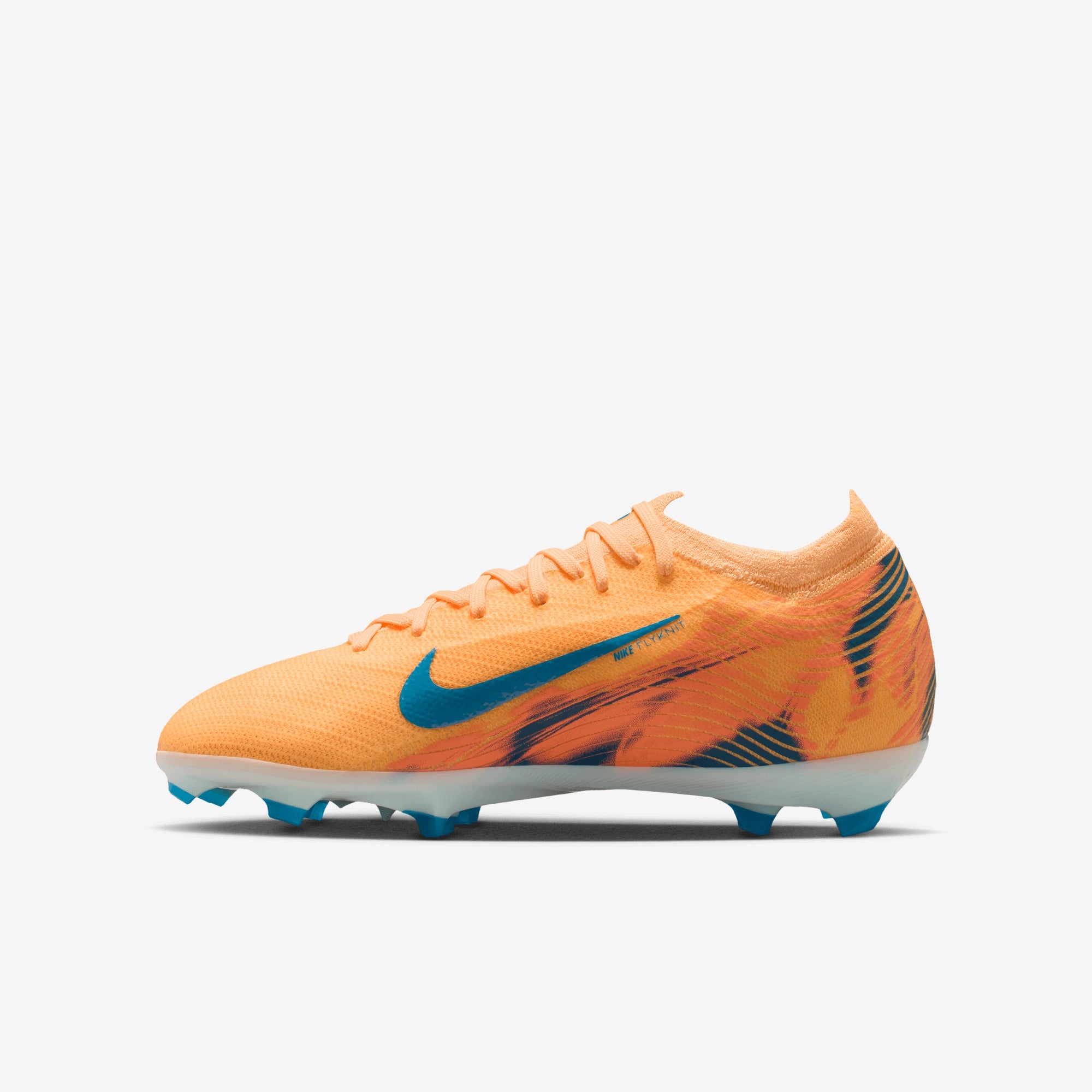 Nike Jr. Mercurial Vapor 16 Pro Kylian Mbappé Big Kids' Firm-Ground Low-Top Soccer Cleats - Melon Tint/Neo Turq-Igloo