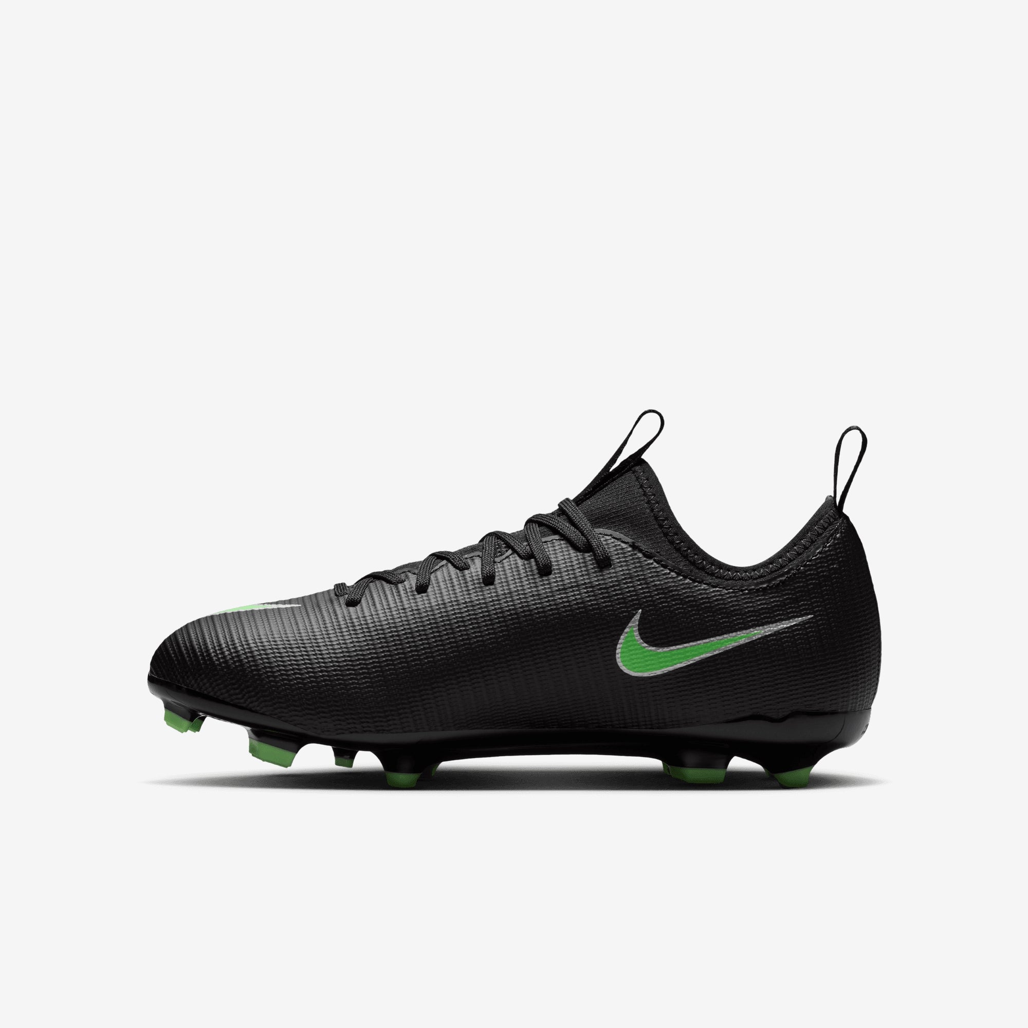 Nike Jr. Mercurial Vapor 17 Academy Big Kids' Multi-Ground Low-Top Soccer Cleats - Black/Illusion Green-Black