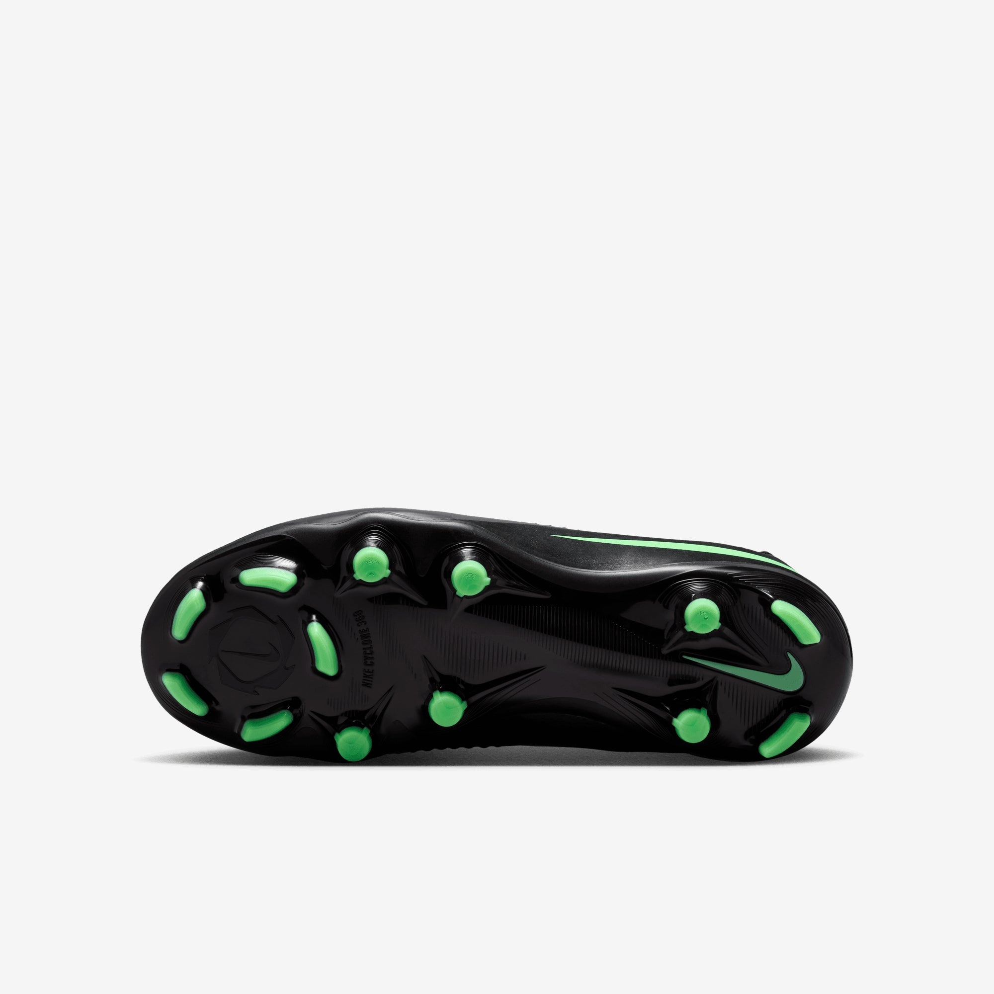 Nike Jr. Phantom 6 High Academy Big Kids' Multi-Ground Soccer Cleats - Black/Illusion Green-Black