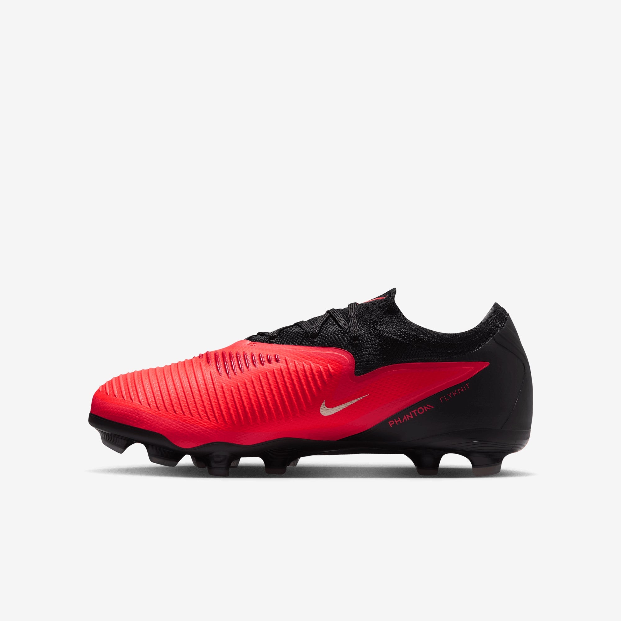 Nike Jr. Phantom 6 Low Pro Big Kids' Multi-Ground Soccer Cleats - Bright Crimson/Black-Bright Crimson