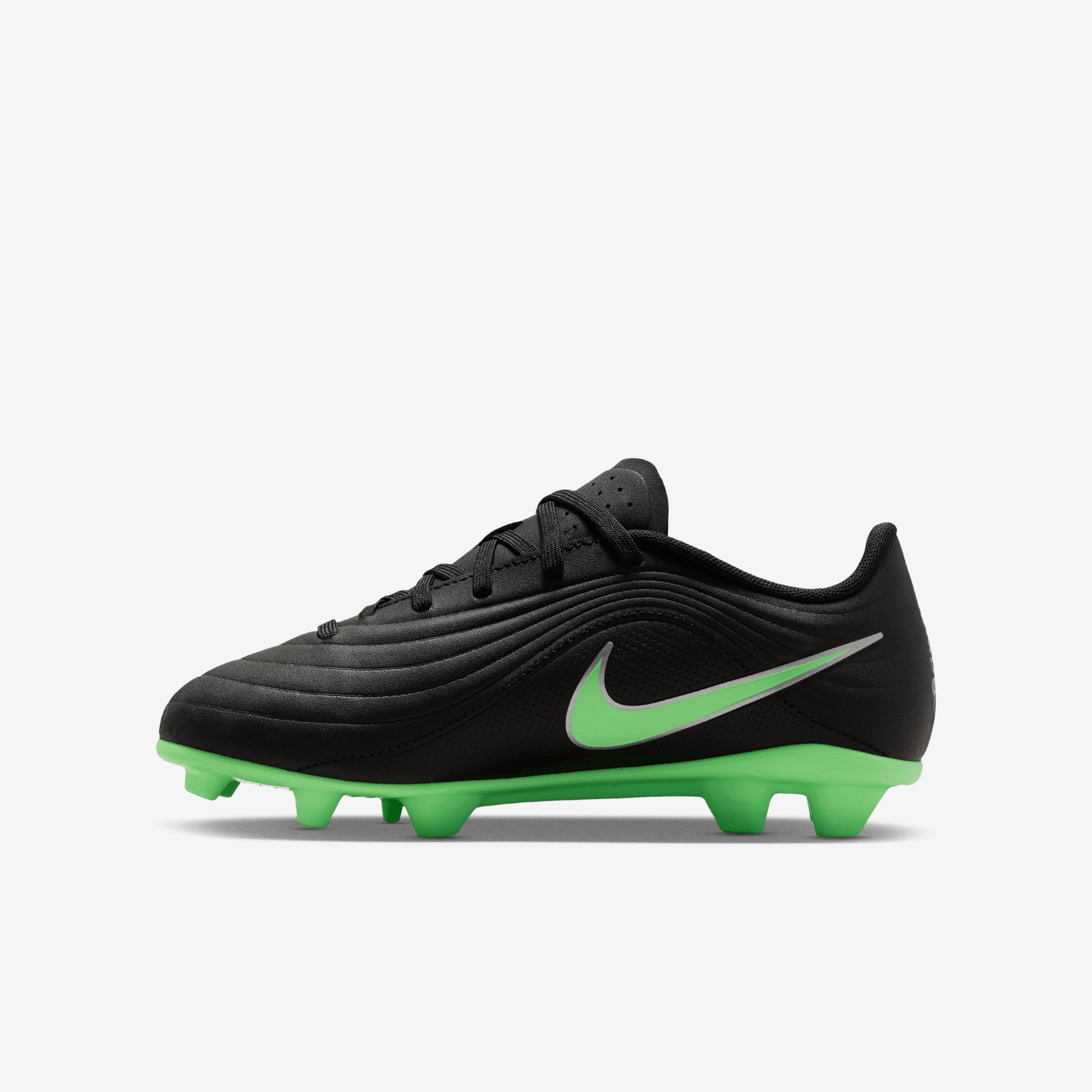 Nike Jr. Tiempo Maestro Club Big Kids' Multi-Ground Low-Top Soccer Cleats - Black/Illusion Green-Black