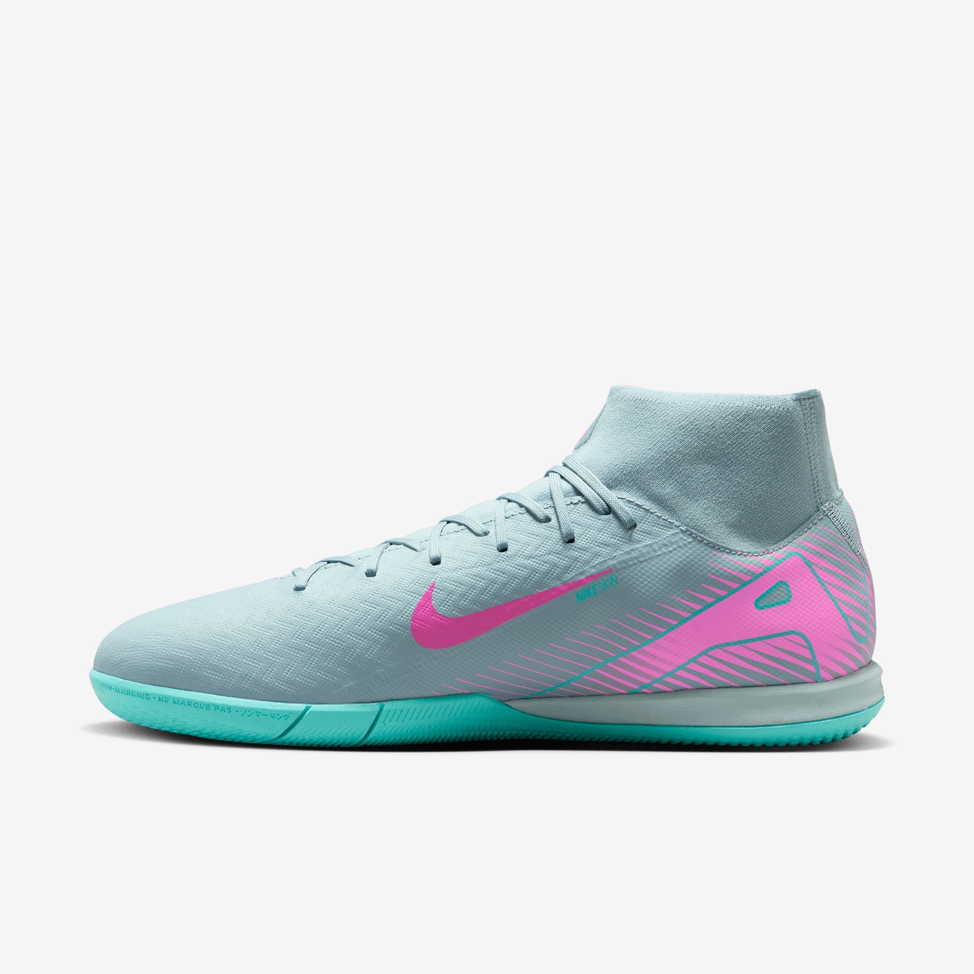 Nike Mercurial Superfly 10 Academy IC High-Top Soccer Shoes - Ocean Cube/Pink Blast