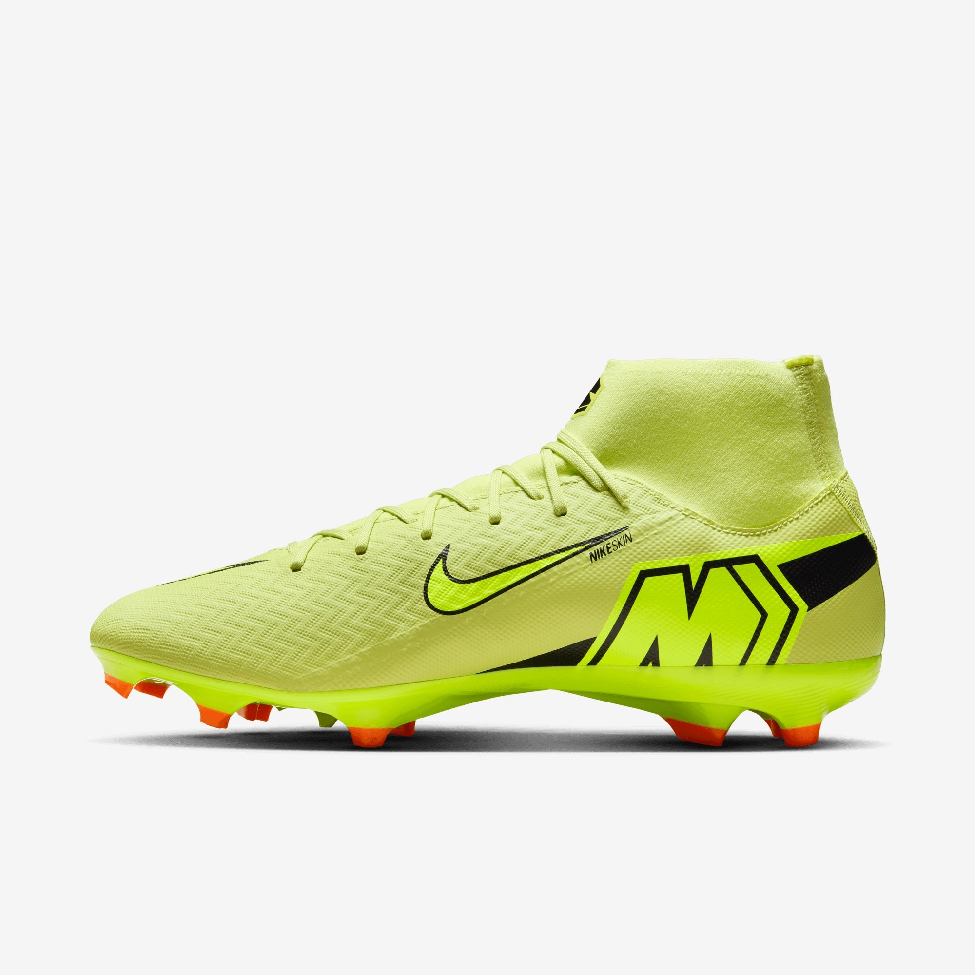 Nike Mercurial Superfly 10 Academy Multi-Ground High-Top Soccer Cleats - Limelight/Volt-Hyper Crimson