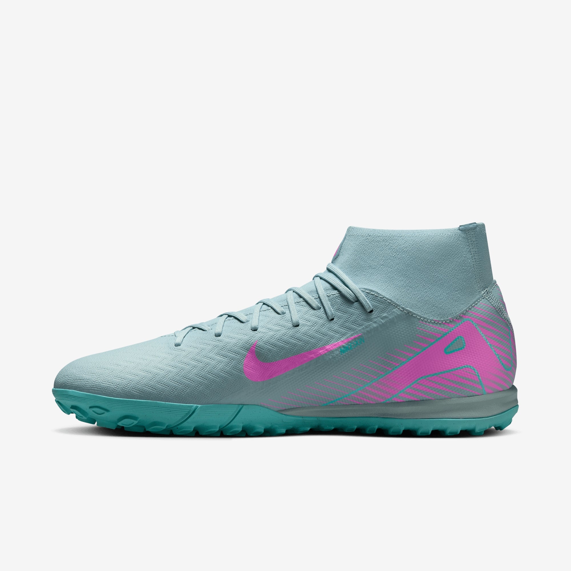 Nike Mercurial Superfly 10 Academy TF High-Top Soccer Shoes - Ocean Cube/Pink Blast