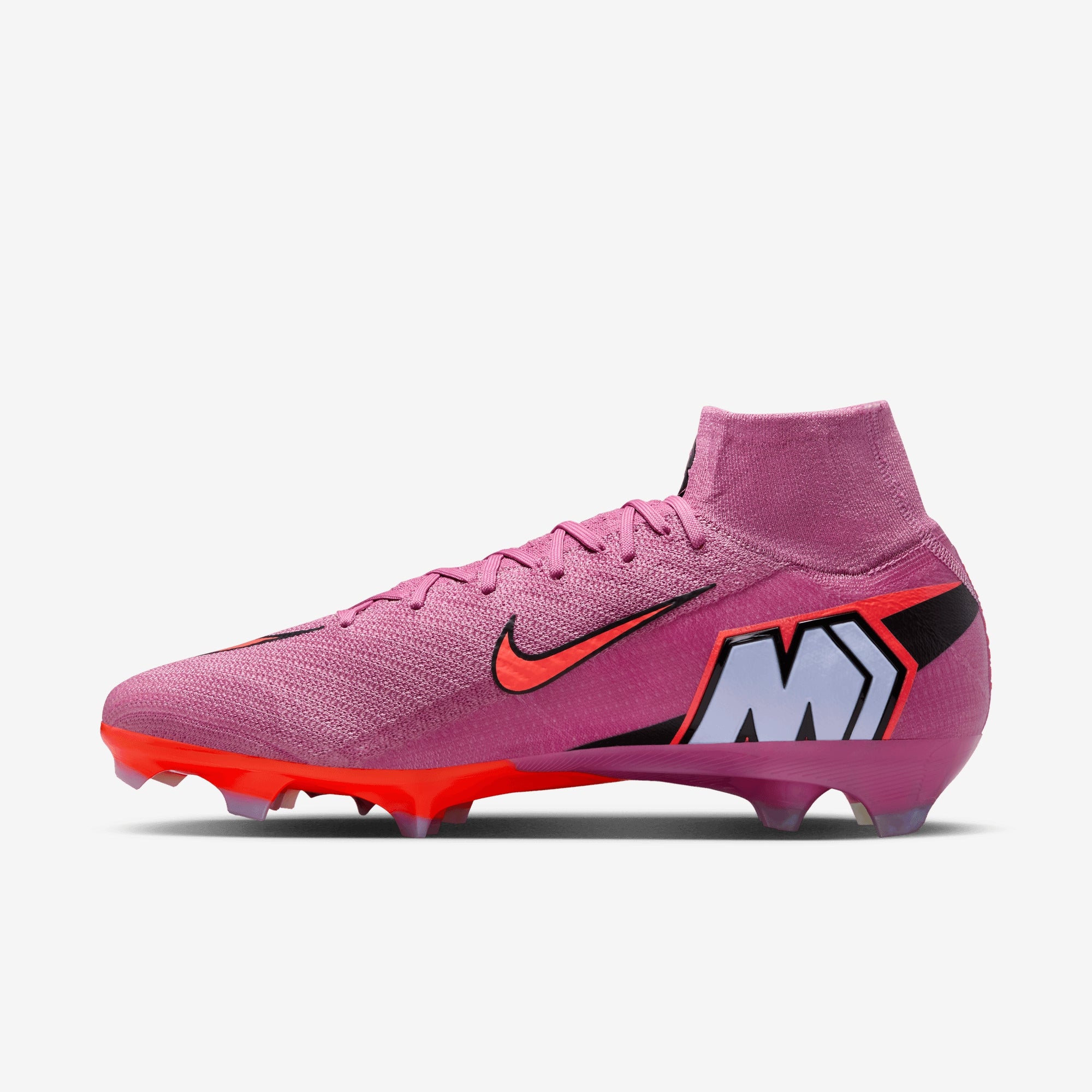 Nike Mercurial Superfly 10 Elite Firm-Ground High-Top Soccer Cleats - Magic Flamingo/Black-Total Crimson
