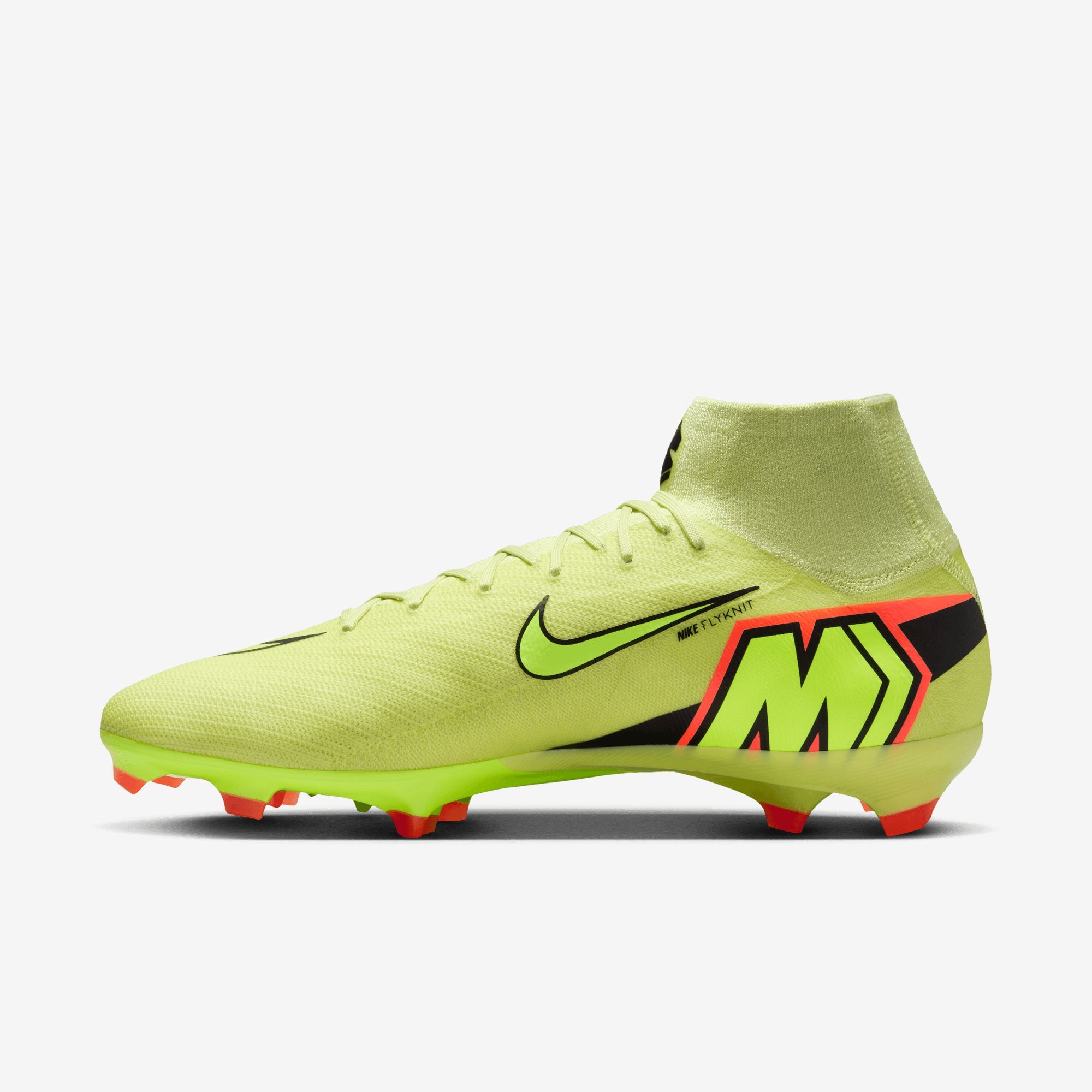 Nike Mercurial Superfly 10 Pro FG High-Top Soccer Cleats - Limelight/Volt-Hyper Crimson