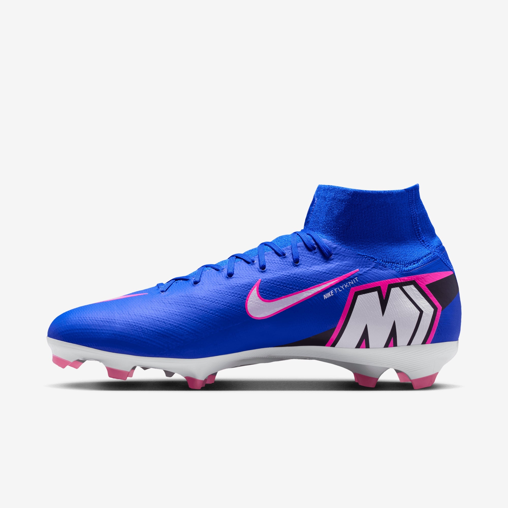 Nike Mercurial Superfly 10 Pro Firm-Ground High-Top Soccer Cleats - Racer Blue/White