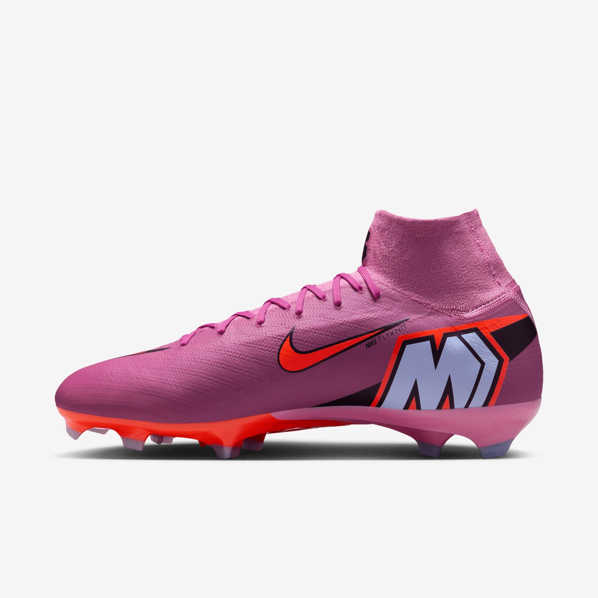 Nike Mercurial Superfly 10 Pro Firm-Ground High-Top Soccer Cleats - Magic Flamingo/Black-Total Crimson