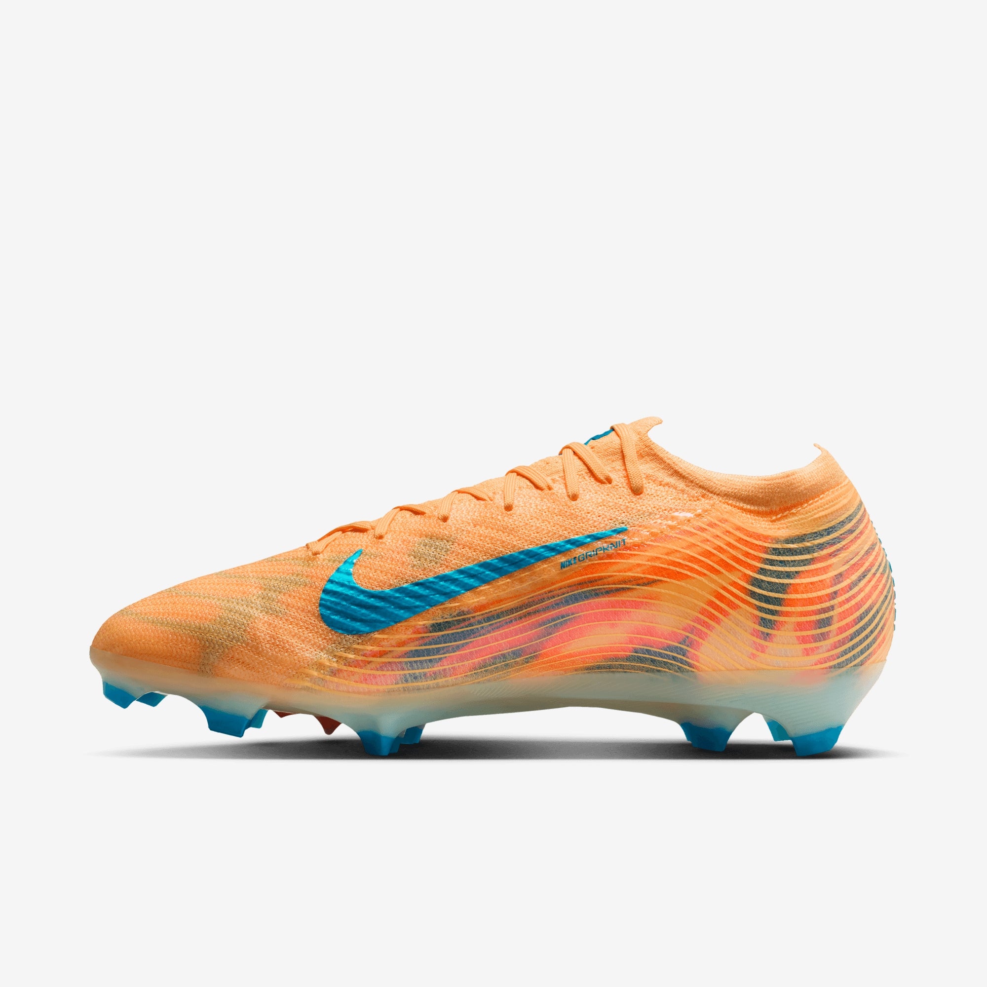Nike Mercurial Vapor 16 Elite "Kylian Mbappé" Firm-Ground Low-Top Soccer Cleats - Melon Tint/Neo Turq-Igloo