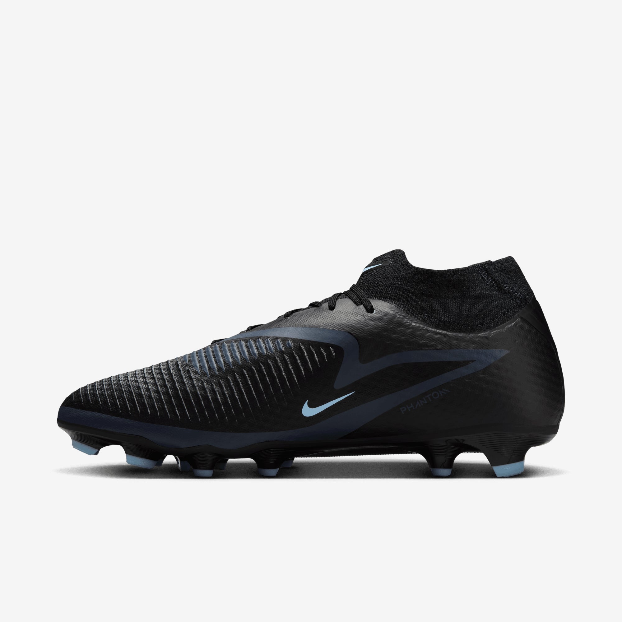 Nike Phantom 6 High Academy Multi-Ground Soccer Cleats - Black/Black