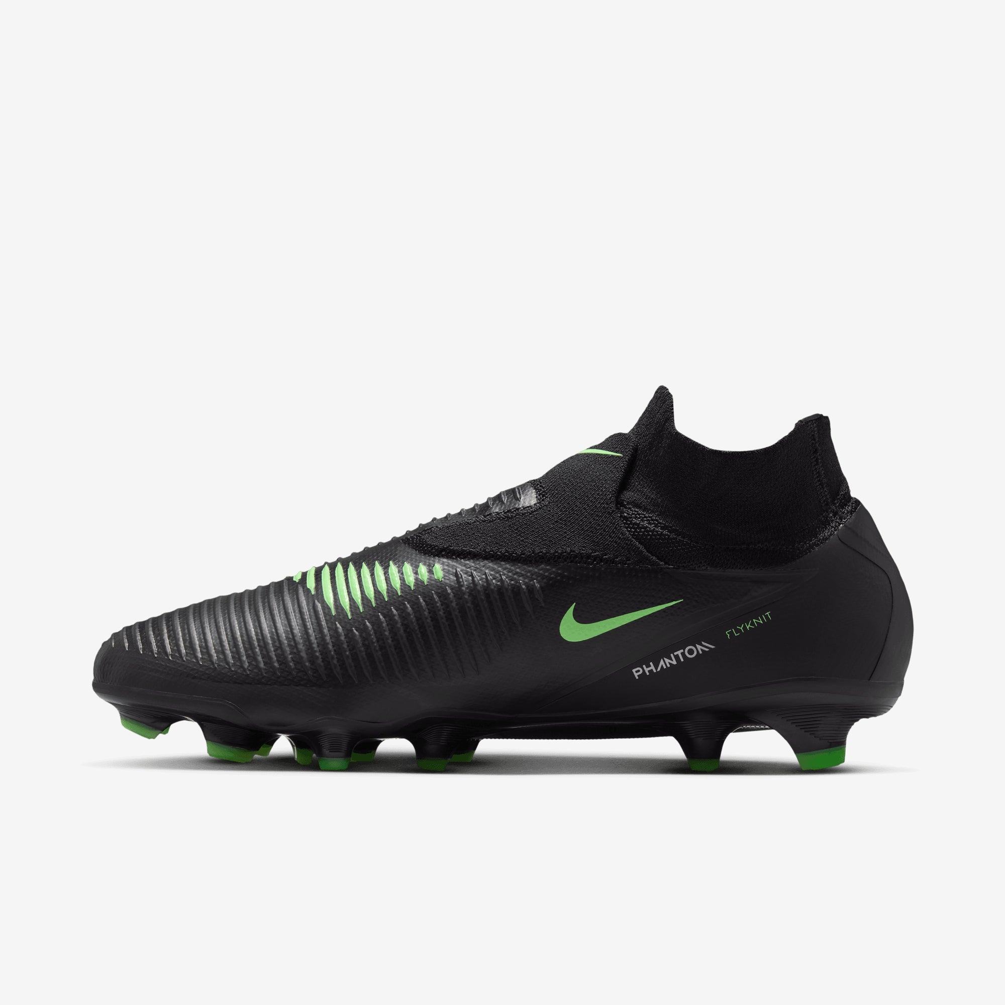 Nike Phantom 6 High Pro Firm-Ground Soccer Cleats - Black/Illusion Green-Black