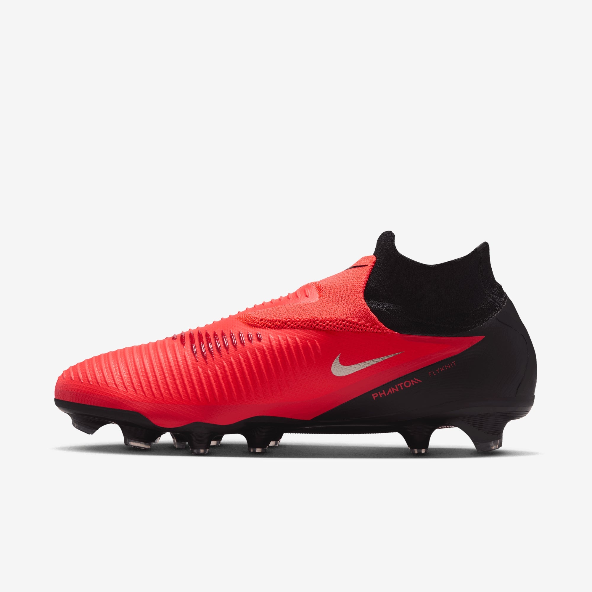 Nike Phantom 6 High Pro Firm-Ground Soccer Cleats - Bright Crimson/Blur-Black