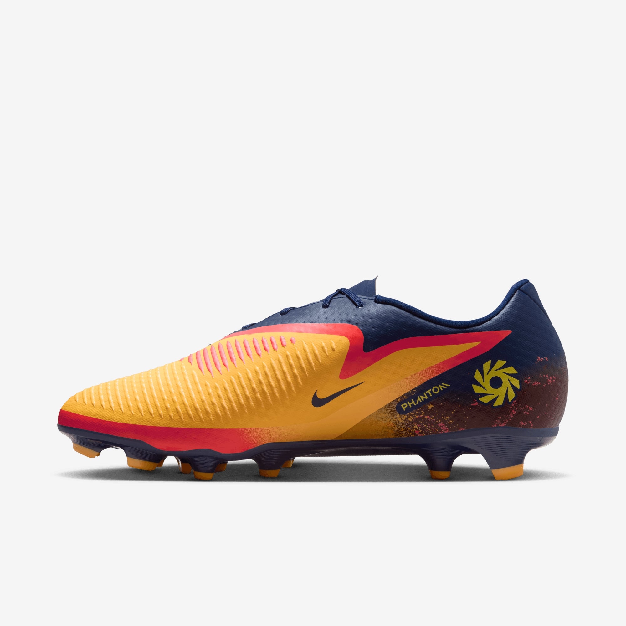 Nike Phantom 6 Low Academy "Erling Haaland" Multi-Ground Soccer Cleats - Laser Orange/Lemon Venom-Blue Void