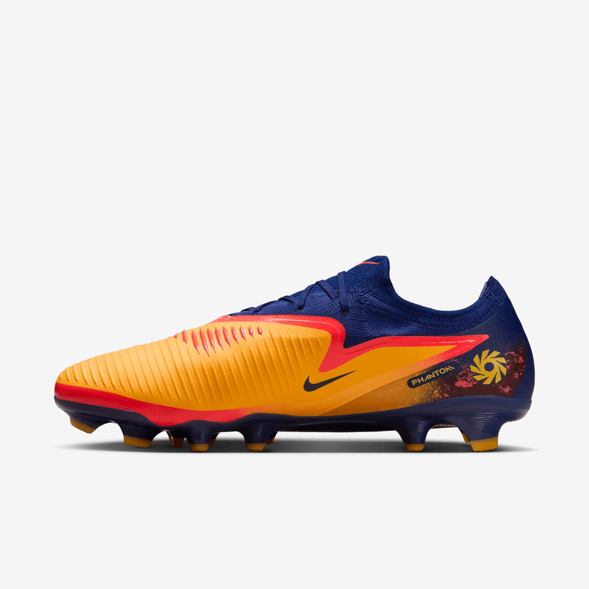 Nike Phantom 6 Low Pro "Erling Haaland" Firm-Ground Soccer Cleats - Laser Orange/Lemon Venom-Blue Void