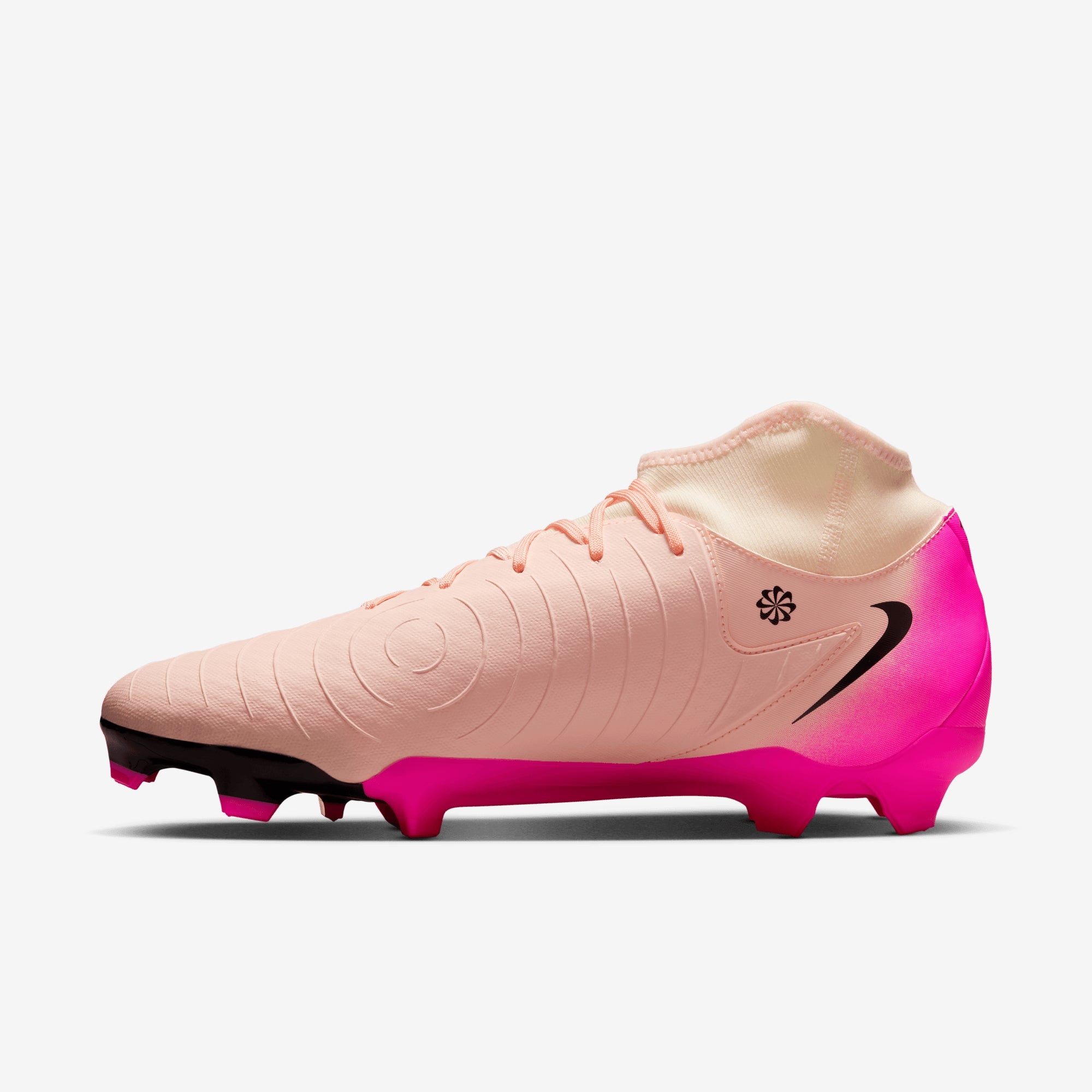Nike Phantom Luna 2 Academy MG High-Top Soccer Cleats - Crimson Tint/Black-Pink Blast