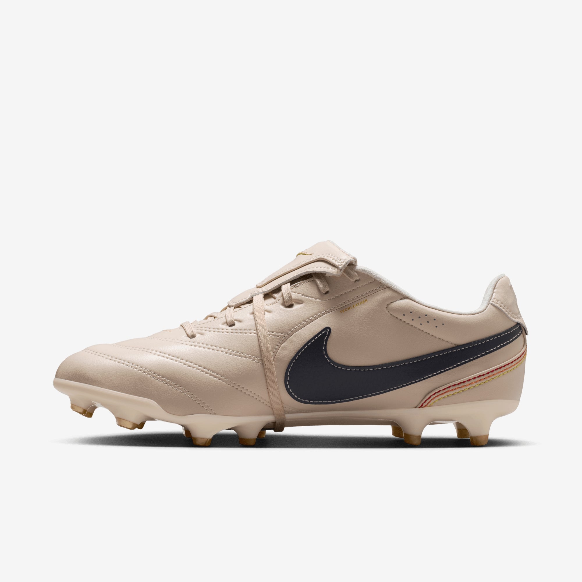 Nike Tiempo Ligera Pro Firm-Ground Low-Top Soccer Cleats - Pearl White/Dark Obsidian