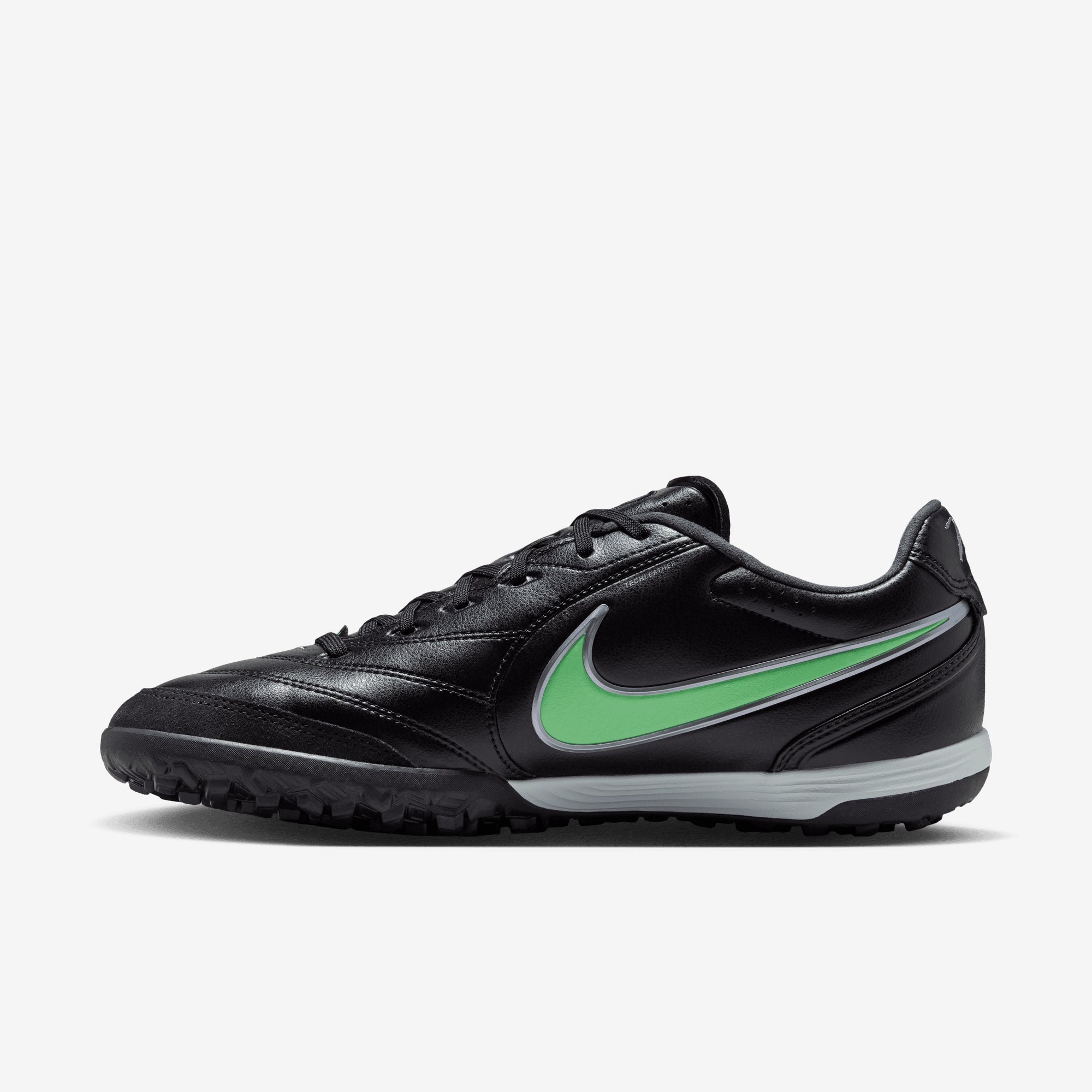 Nike Tiempo Ligera Pro Turf Low-Top Soccer Shoes - Black/Illusion Green-Black