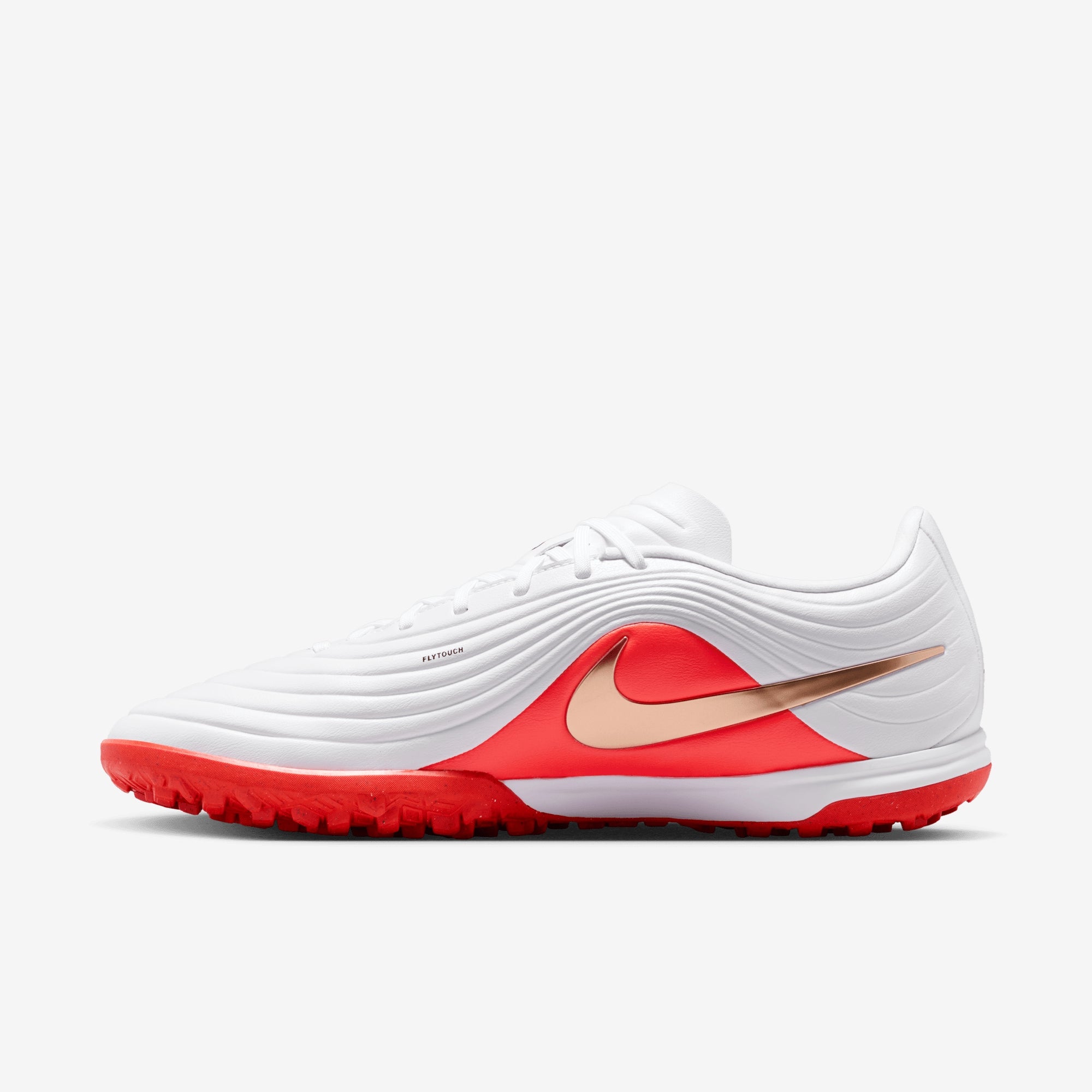 Nike Tiempo Maestro Academy Turf Low-Top Soccer Shoes - White/Blur-Bright Crimson