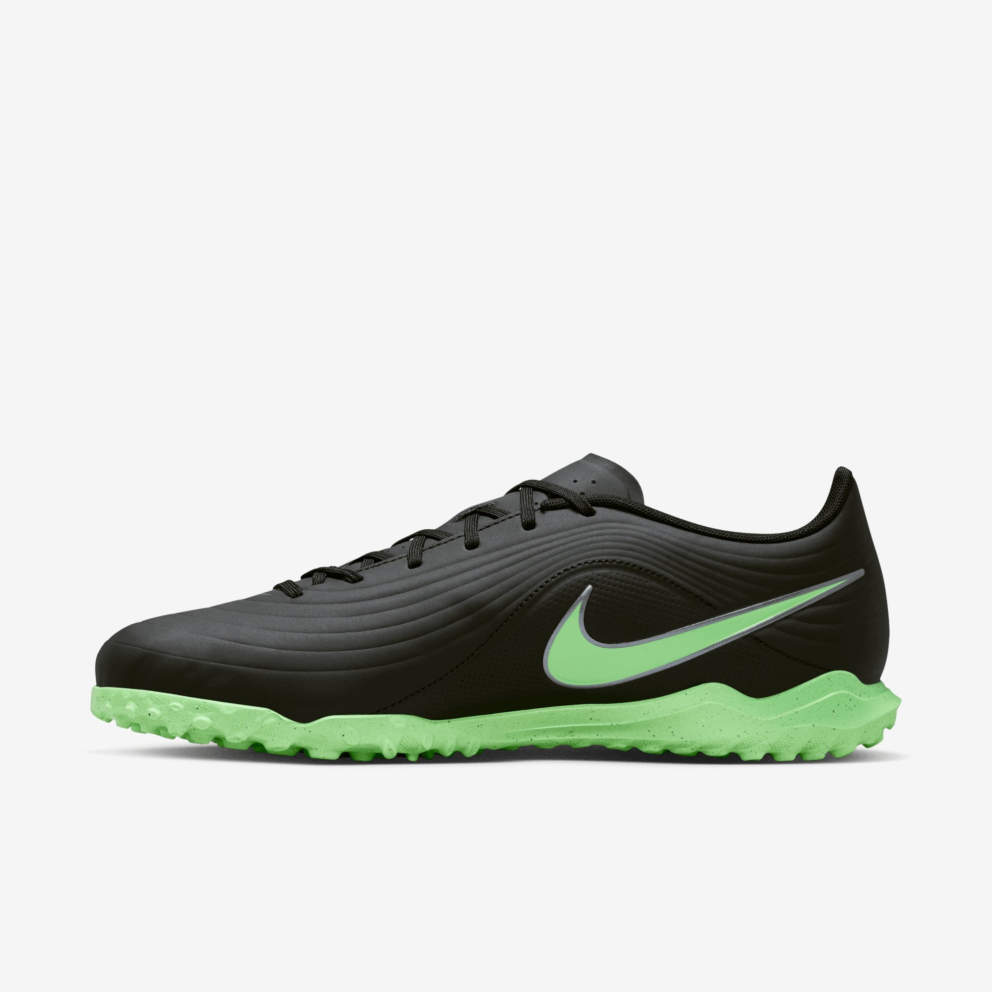 Nike Tiempo Maestro Club Turf Low-Top Soccer Shoes - Black/Illusion Green-Black