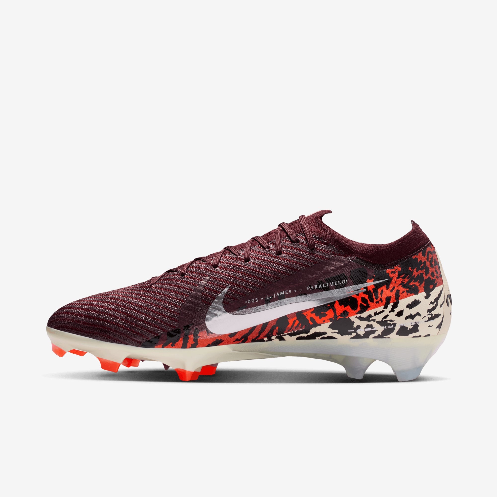 Nike United Vapor 16 Elite Firm-Ground Low-Top Soccer Cleats - Burgundy Crush/Metallic Silver