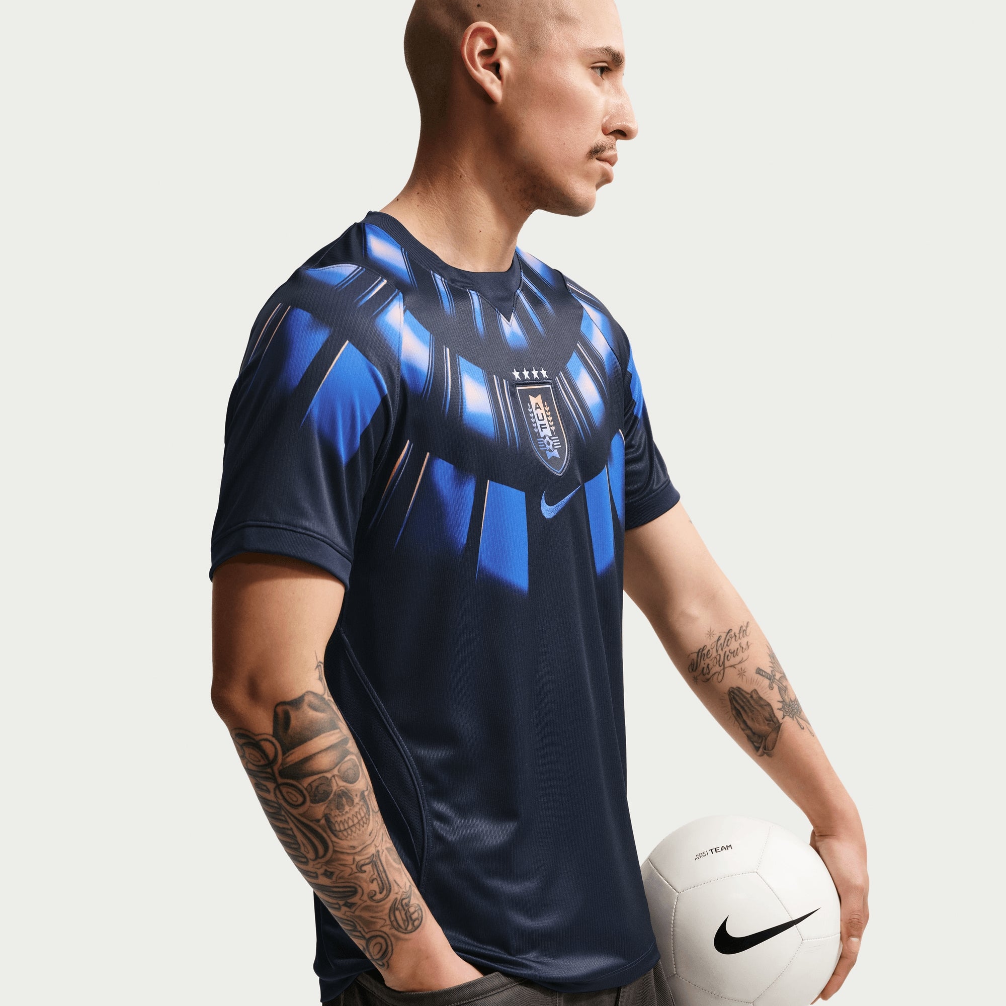 Nike Uruguay 2026 Stadium Away Men's Dri-FIT Soccer Replica Jersey - Obsidian/Hyper Royal