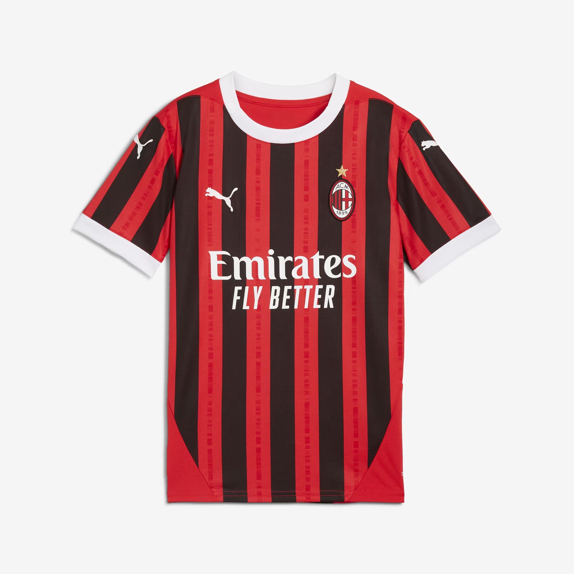 PUMA AC Milan 2024/25 Stadium Home Big Kids' dryCELL Soccer Replica Jersey - For All Time Red-PUMA Black