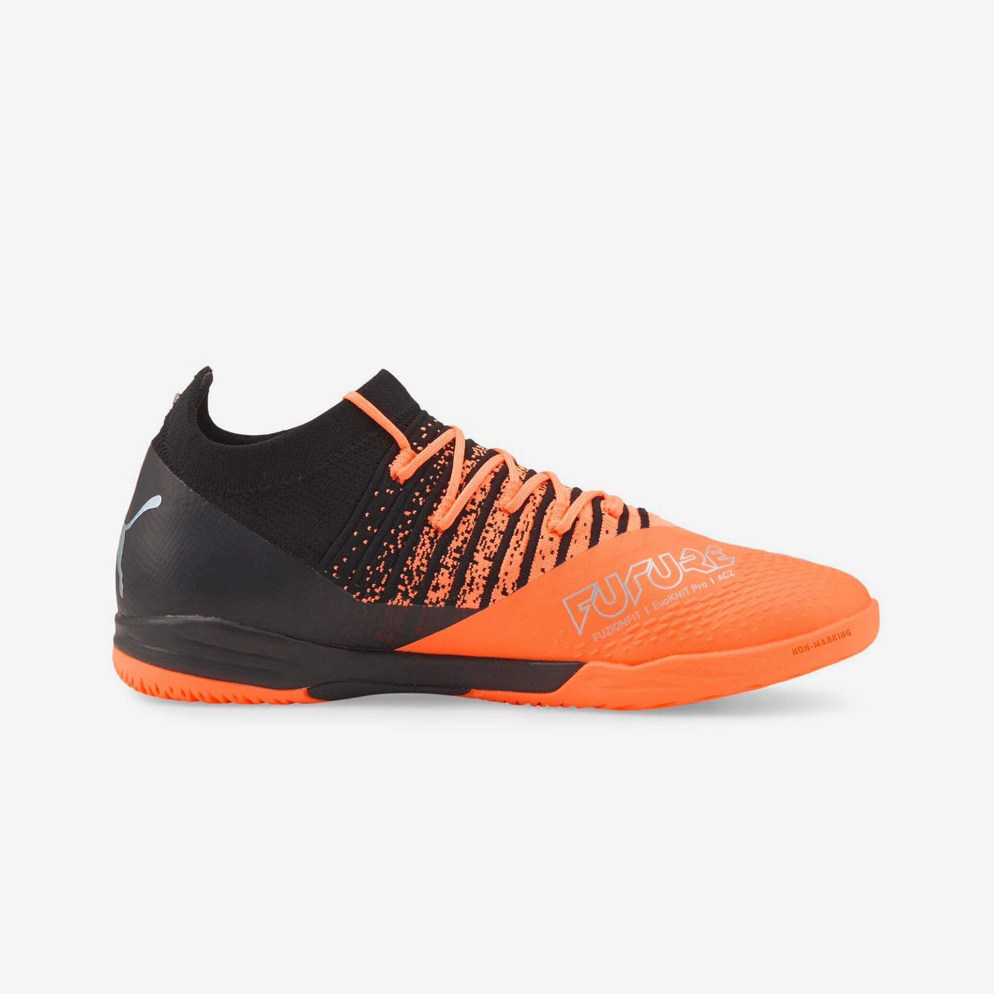 PUMA Future 3.3 Indoor Low-Top Soccer Shoes - Neon Citrus-Diamond Silver-PUMA Black