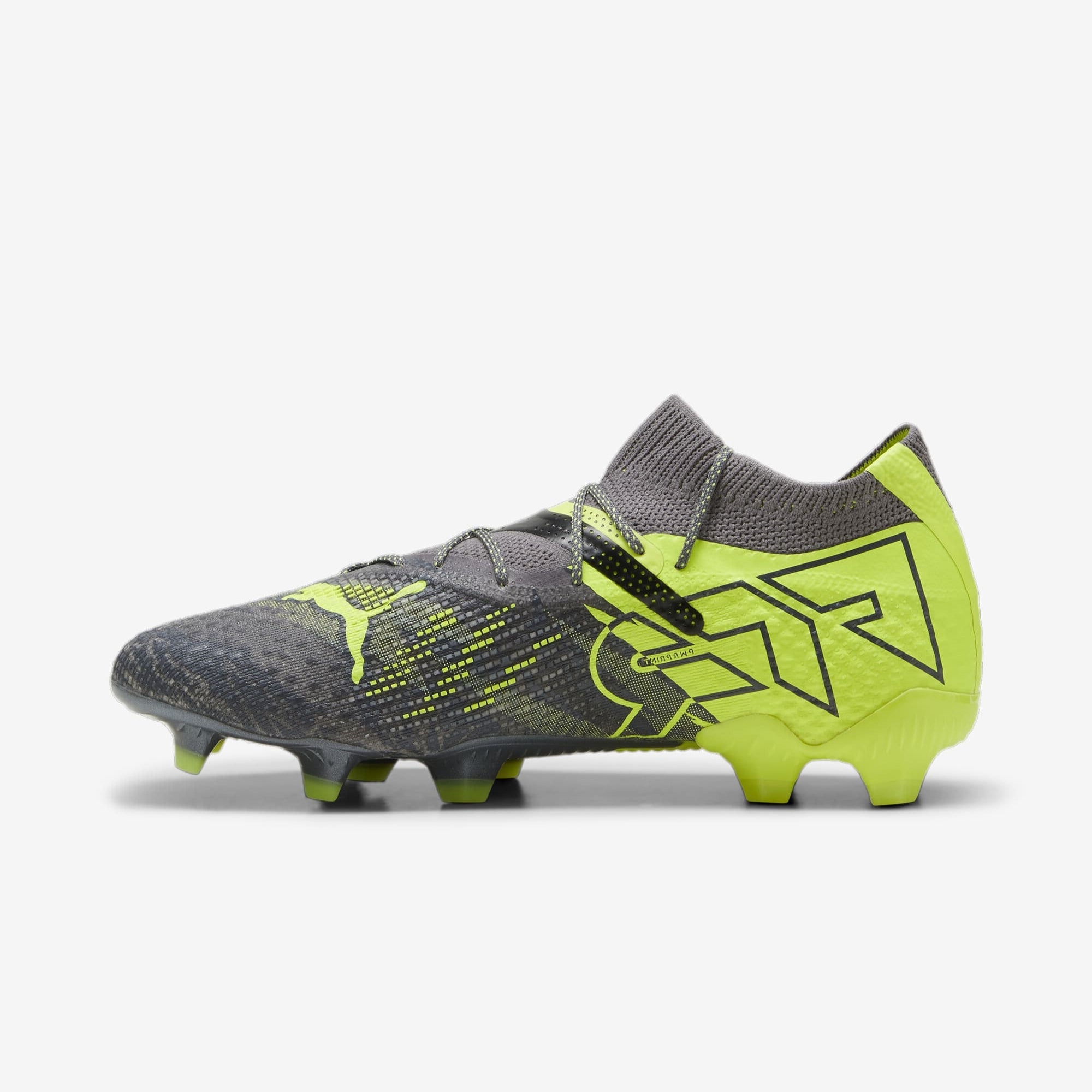 PUMA FUTURE 7 ULTIMATE Firm/Artificial-Ground Low-Top Soccer Cleats - Strong Grey-Cool Dark Grey-Electric Lime