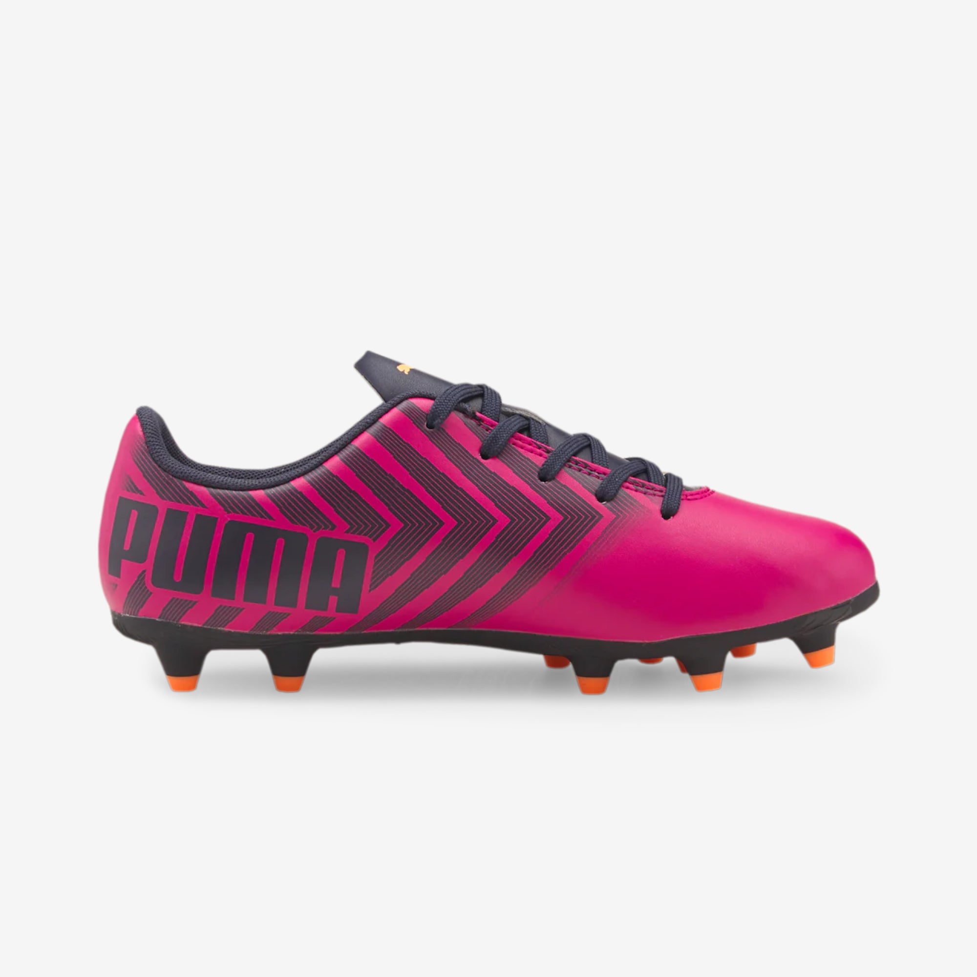 PUMA Jr. TACTO II Little/Big Kids' Firm/Artificial-Ground Low-Top Soccer Cleats - Fuchsia-Parisian Night