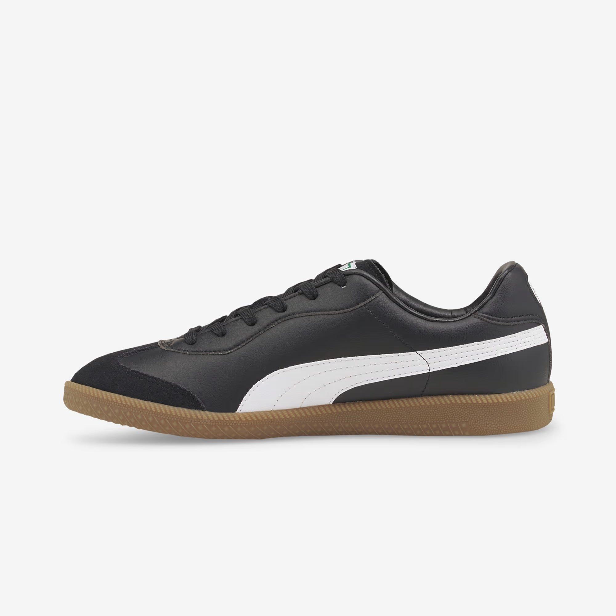 PUMA KING 21 Indoor/Court Low-Top Soccer Shoes - Puma Black-Puma White-Gum