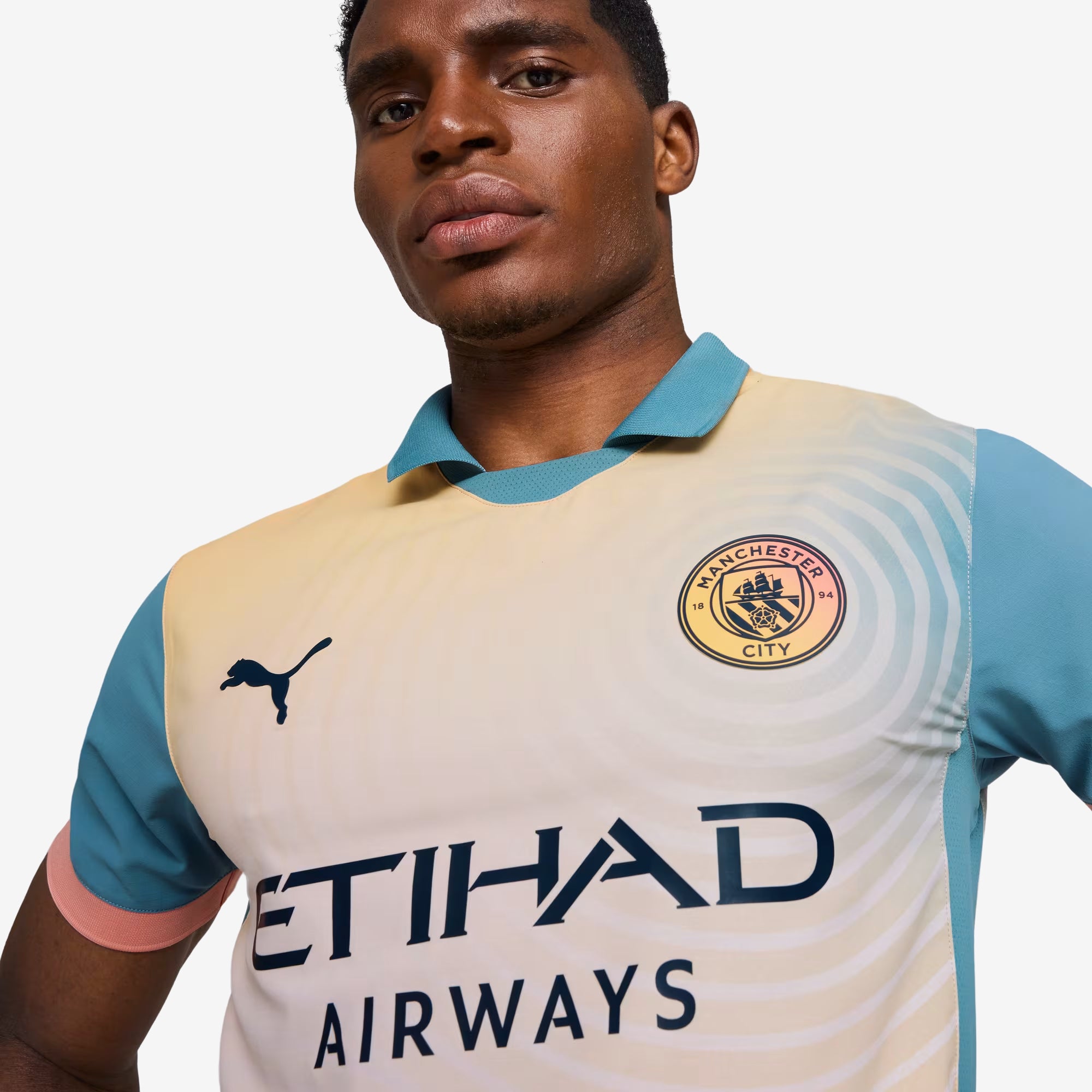 PUMA Manchester City 2024/25 Match Fourth Men's dryCELL Soccer Authentic Jersey - Rosebay-Bold Blue