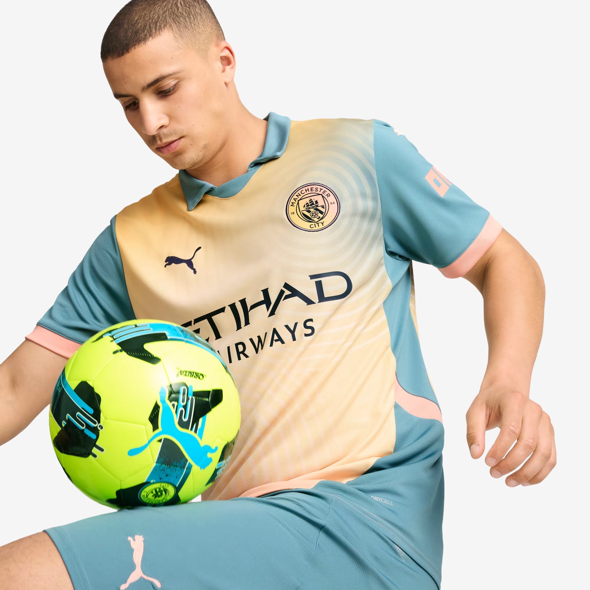 PUMA Manchester City 2024/25 Stadium Fourth Men's dryCELL Soccer Replica Jersey - Rosebay-Bold Blue