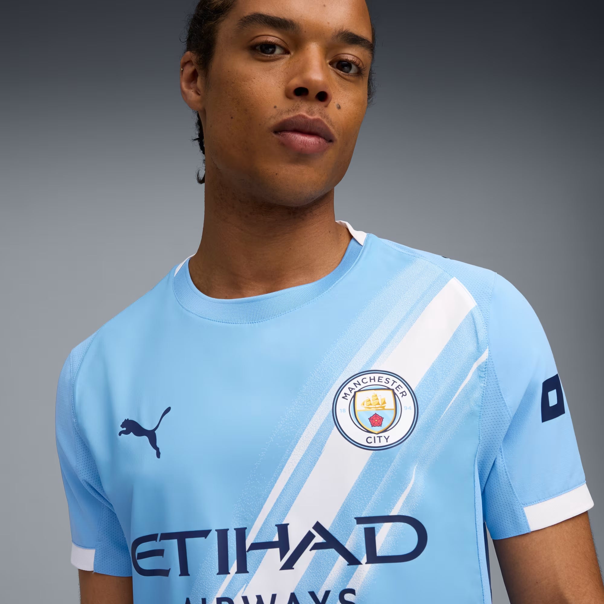 PUMA Manchester City 2025/26 Match Home Men's dryCELL Soccer Authentic Jersey - Team Light Blue-PUMA White