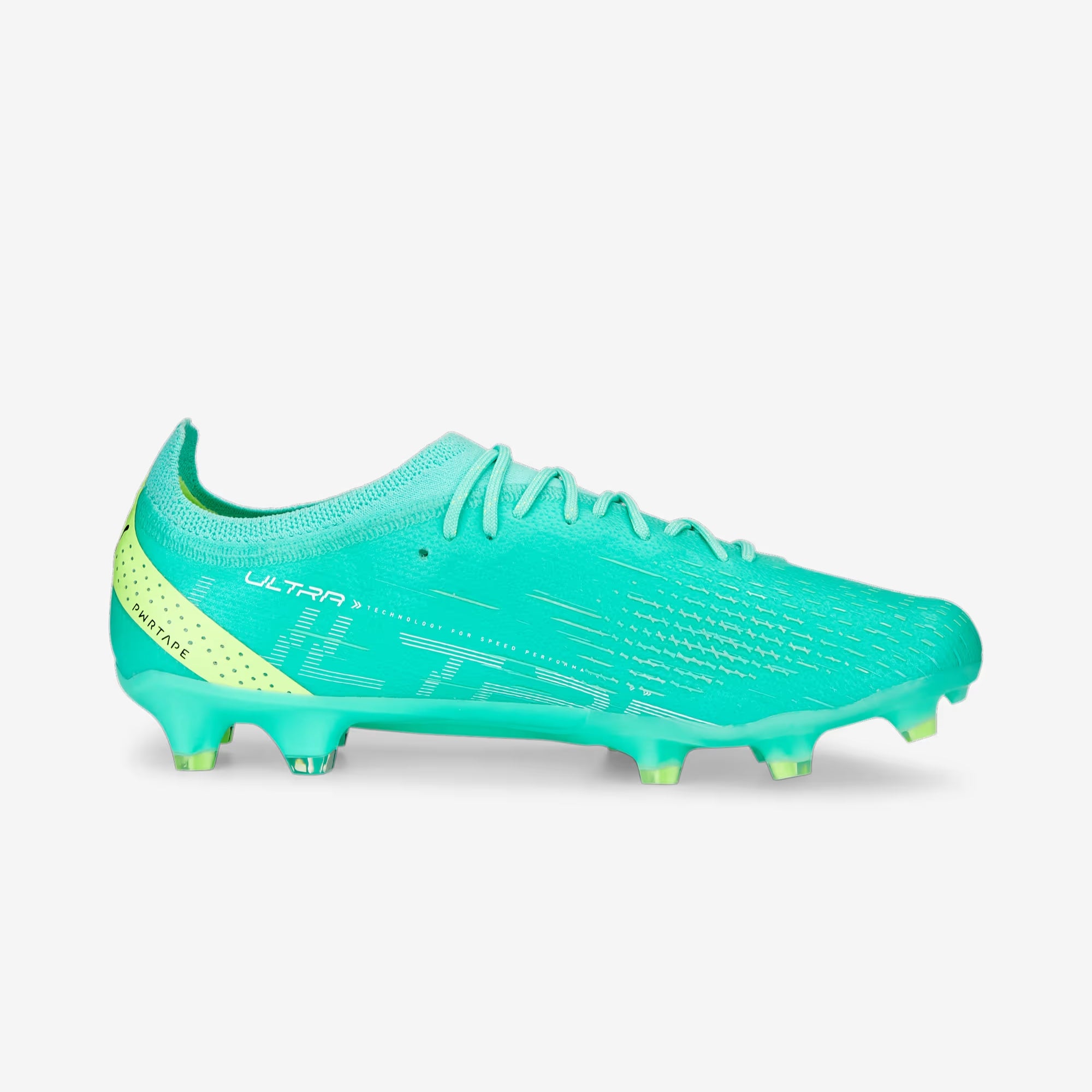 PUMA ULTRA ULTIMATE Firm/Artificial-Ground Low-Top Soccer Cleats - Electric Peppermint-PUMA White-Fast Yellow