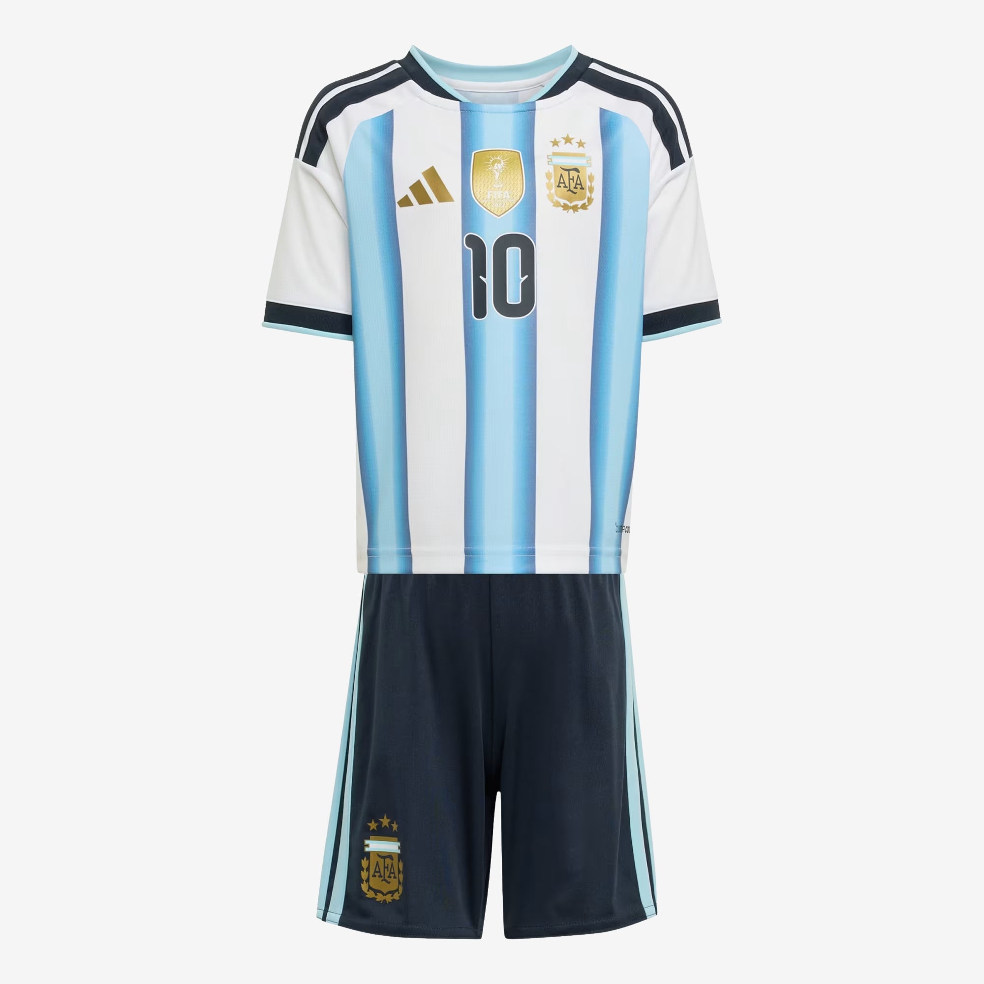 adidas Argentina 2026 Home Messi Set Little/Big Kids' Soccer Kit - White / Icey Blue / Light Blue