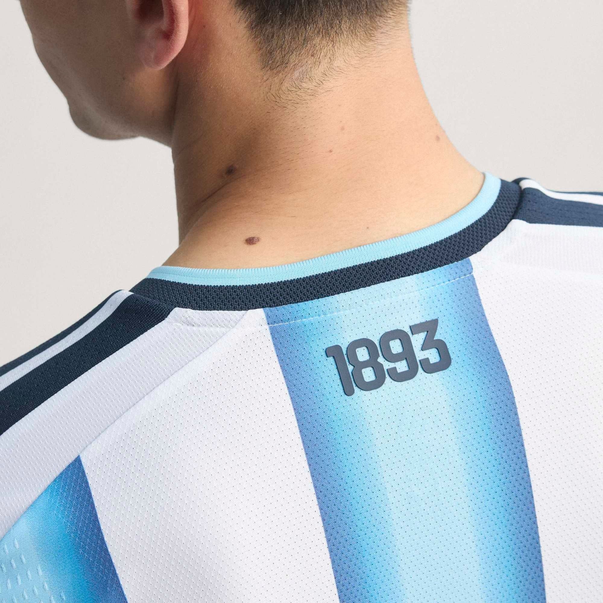 adidas Argentina 2026 Match Home Men's Soccer Authentic Long-Sleeve Jersey - White / Icey Blue / Light Blue