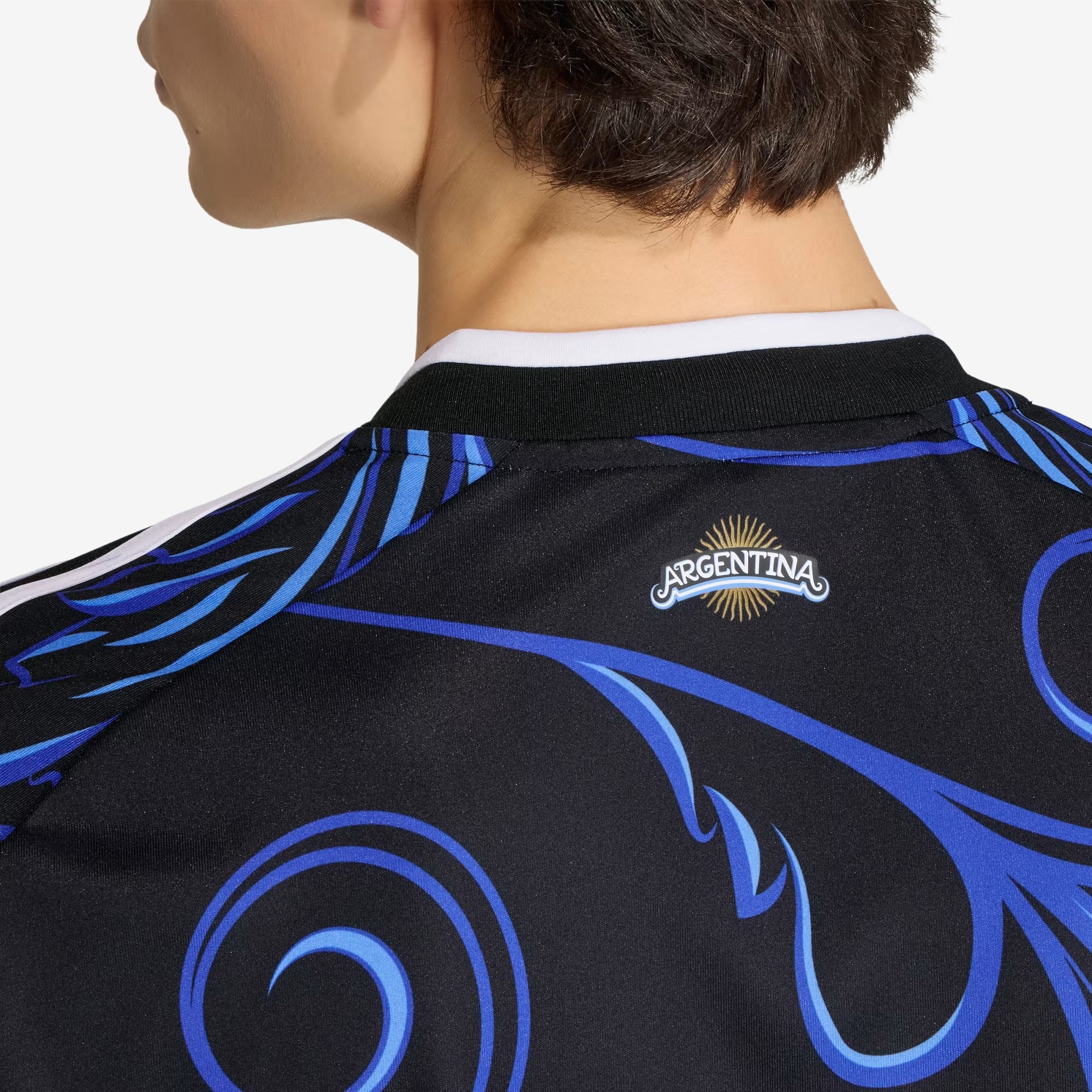 adidas Argentina 2026 Stadium Away Men's Soccer Jersey - Black / Lucid Blue / Blue Burst