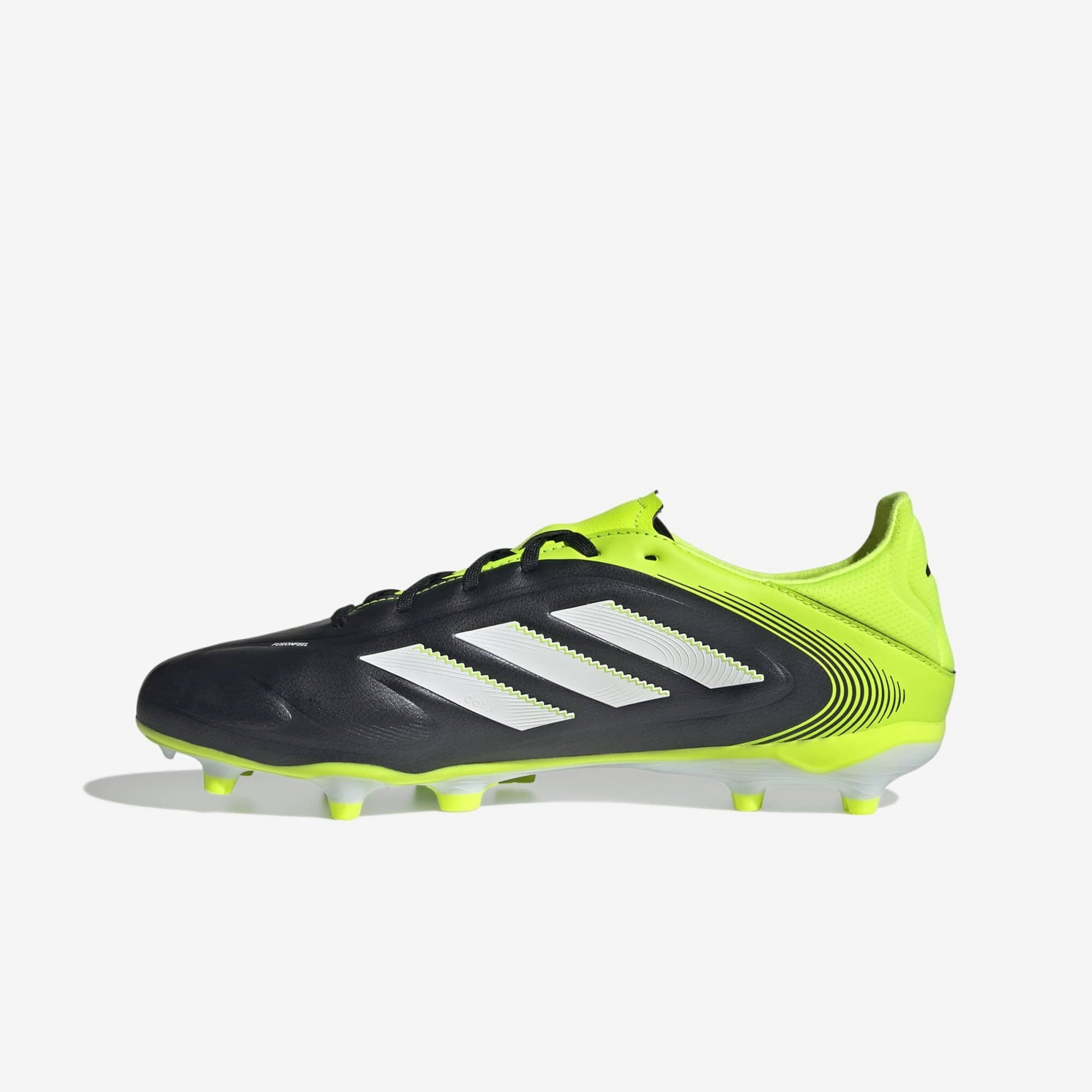 adidas Copa Pure 3 League Firm/Multi-Ground Low-Top Soccer Cleats - Core Black / Cloud White / Lucid Lemon