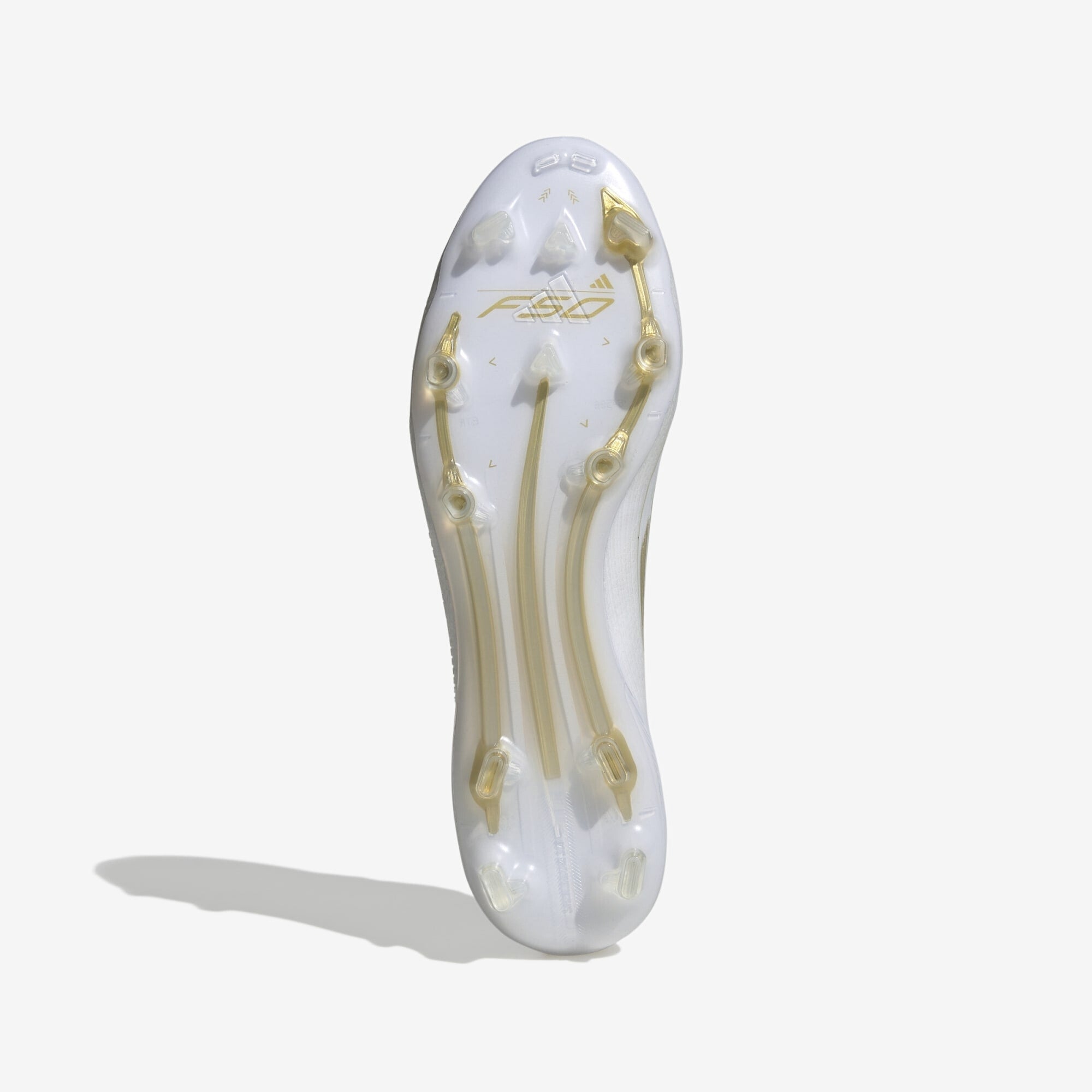 adidas F50 Elite Firm-Ground Low-Top Soccer Cleats - Cloud White / Gold Metallic / Cloud White