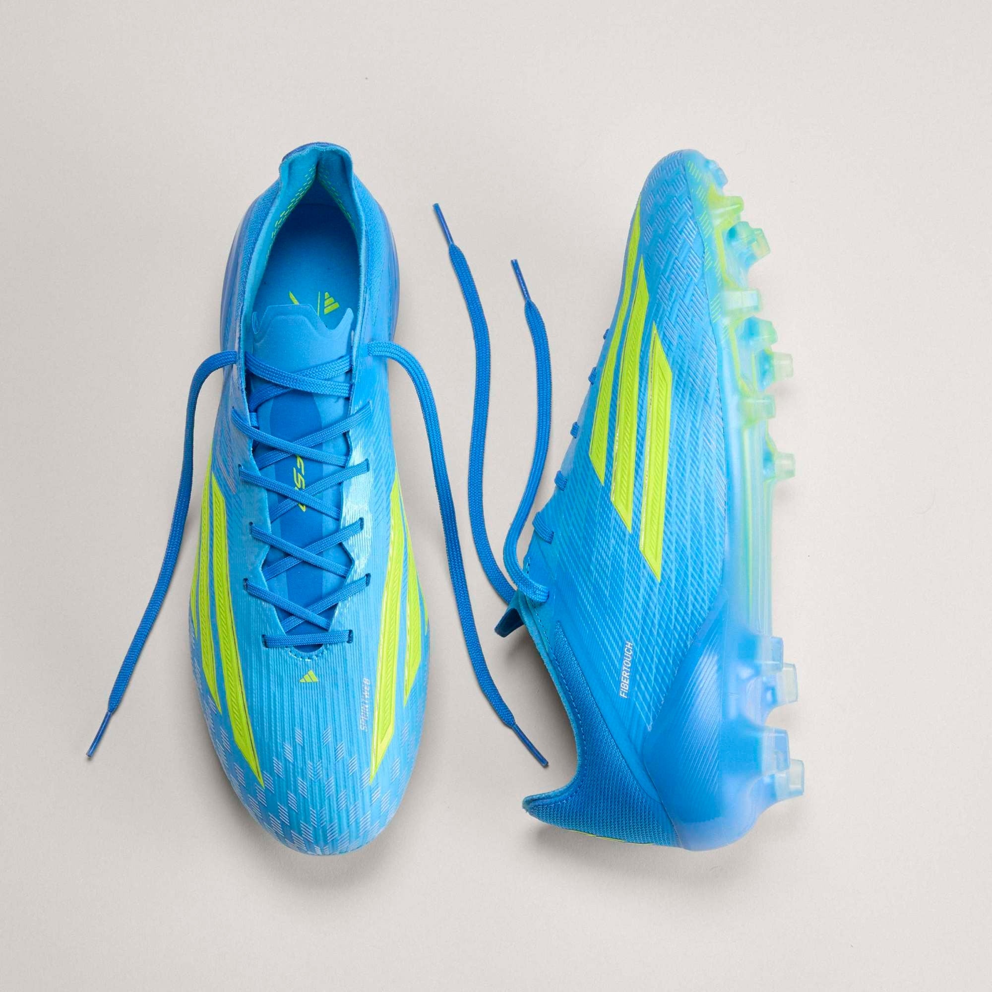adidas F50 Elite Firm-Ground Low-Top Soccer Cleats - Lucid Ray Blue / Team Solar Yellow 2 / Lucid Aquamarine