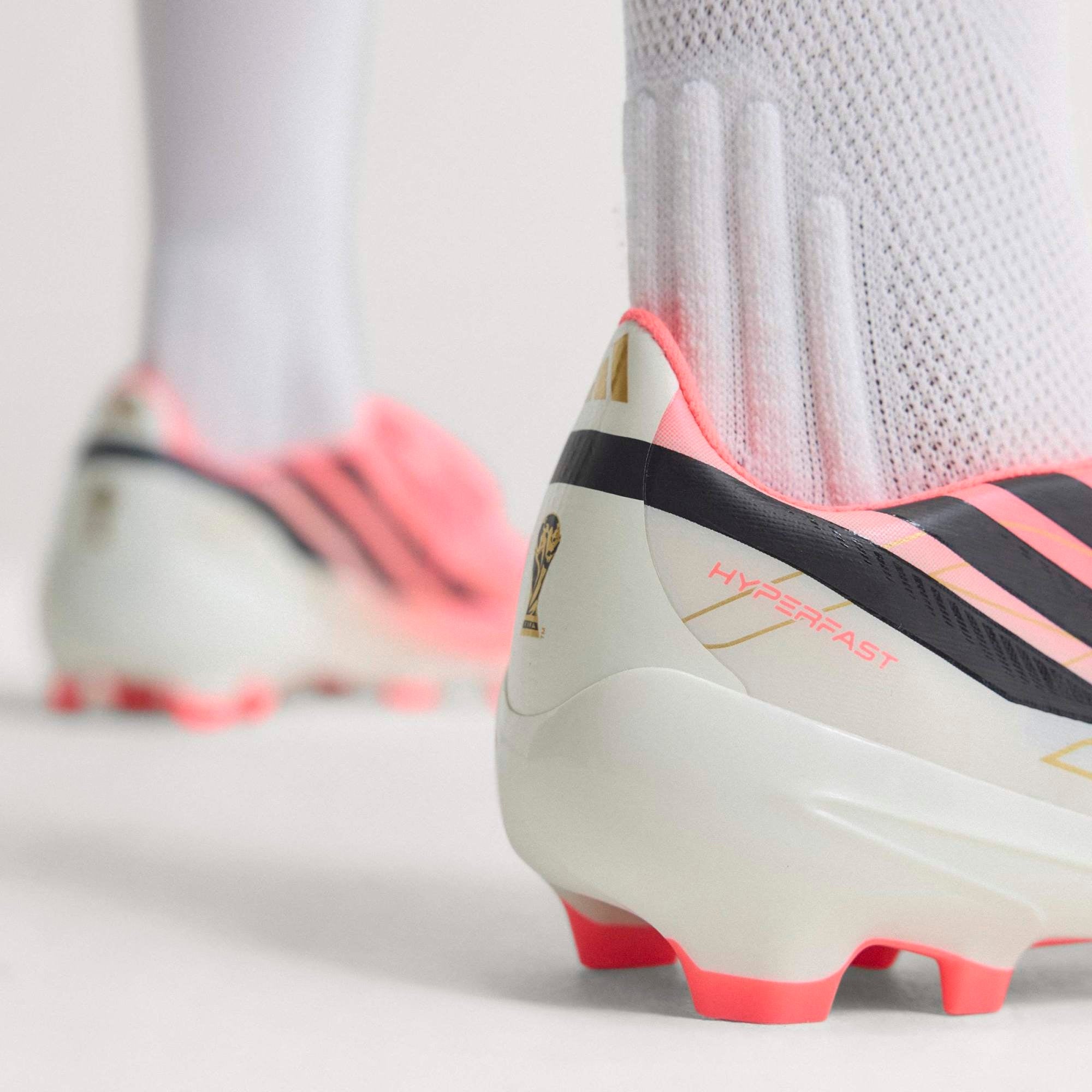 adidas F50 Hyperfast League Firm-Ground Low-Top Soccer Cleats - Solar Turbo / Core Black / Gold Met.