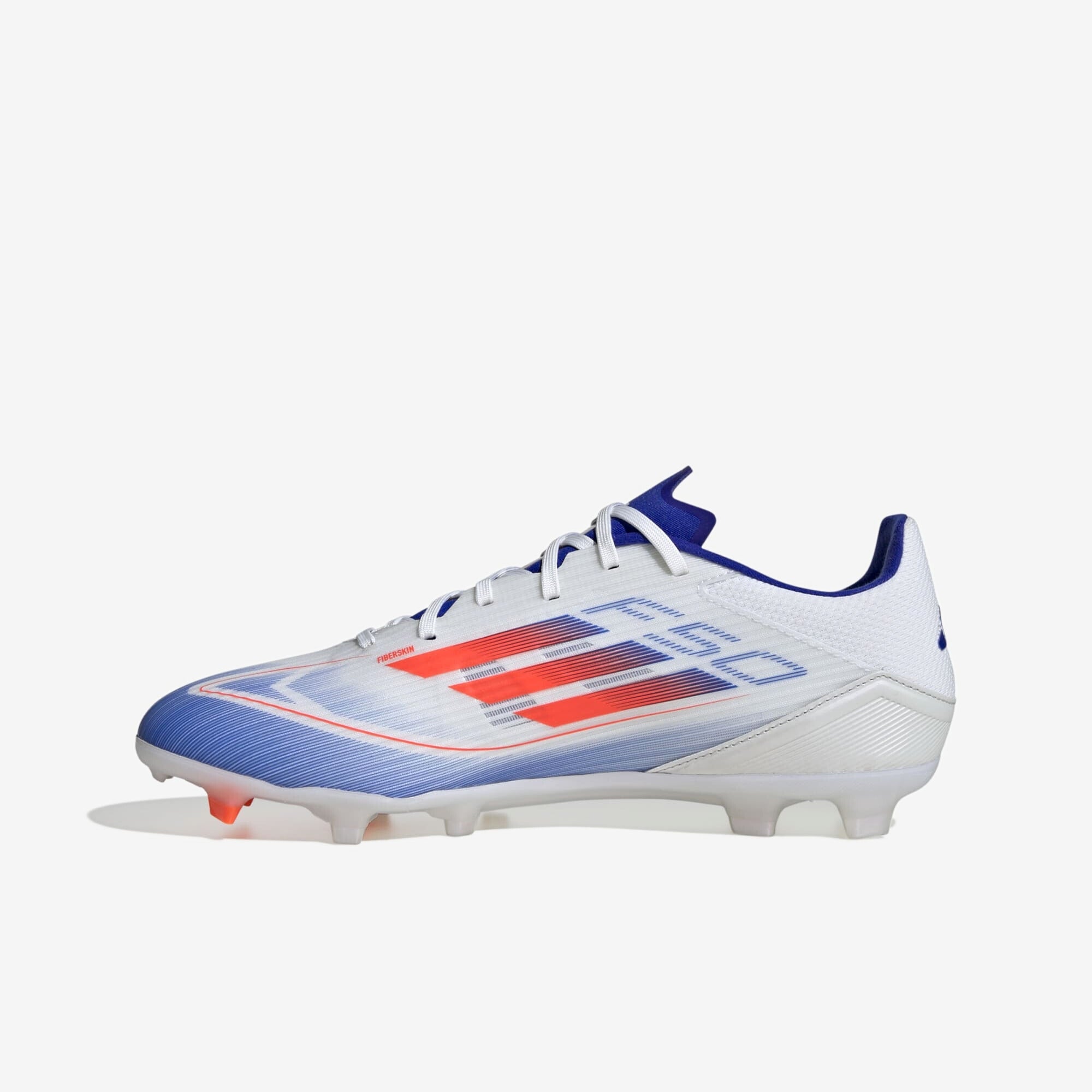 adidas F50 League Firm/Multi-Ground Soccer Cleats - Cloud White / Solar Red / Lucid Blue