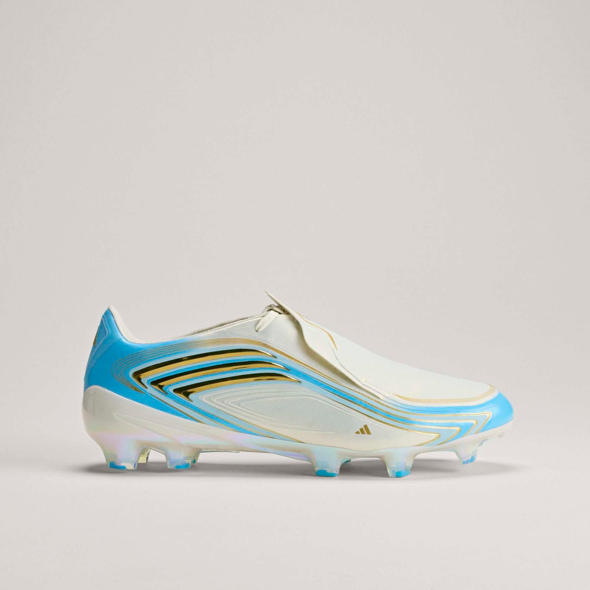 adidas F50 Messi Elite Firm-Ground Low-Top Soccer Cleats - Ivory / Semi Blue Burst / Icey Blue