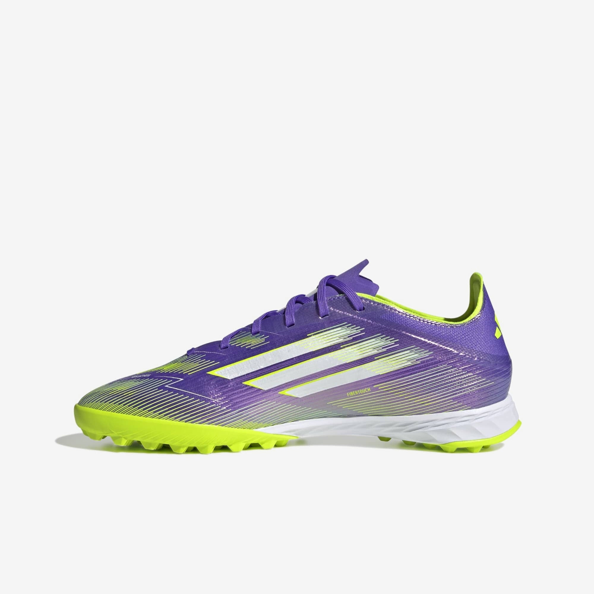 adidas F50 Pro Turf Low-Top Soccer Shoes - Purple Rush / Cloud White / Lucid Lemon