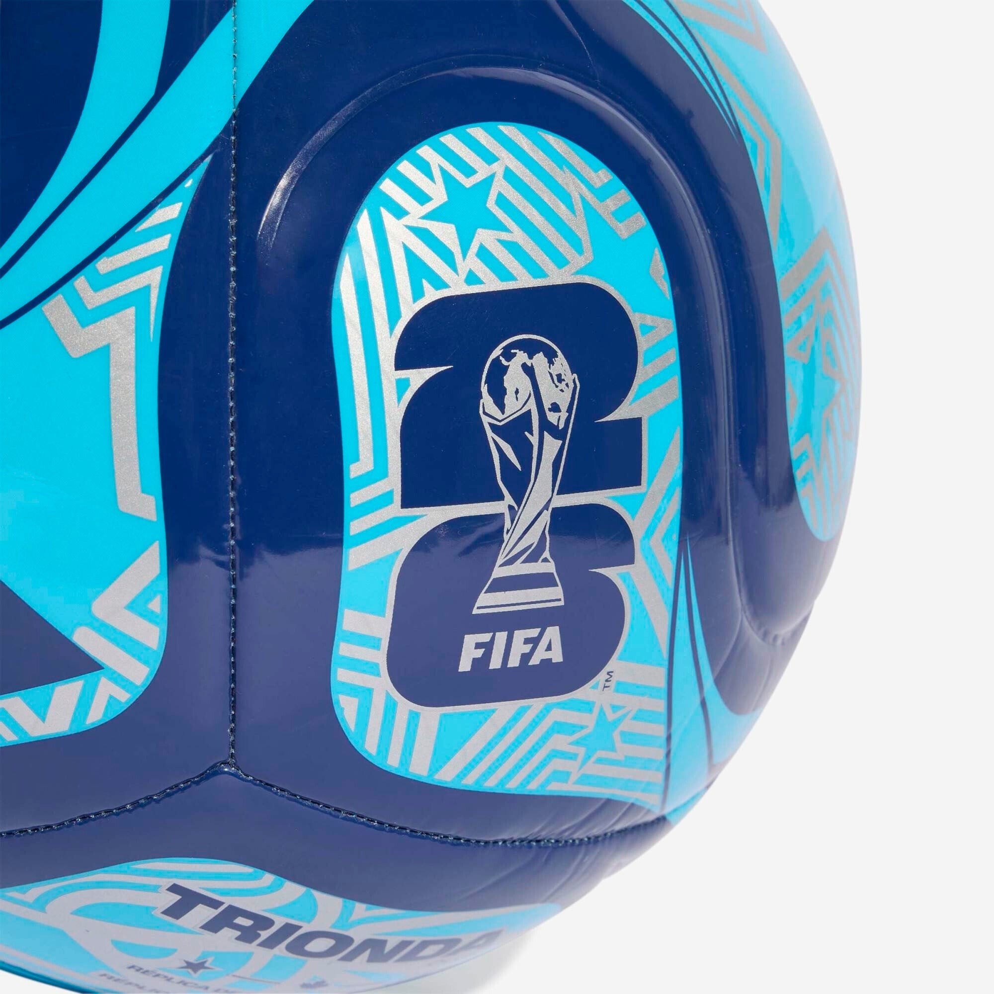 adidas FIFA World Cup 26™ Trionda Club Soccer Ball - Night Indigo / Semi Pink Glow / Silver Metallic