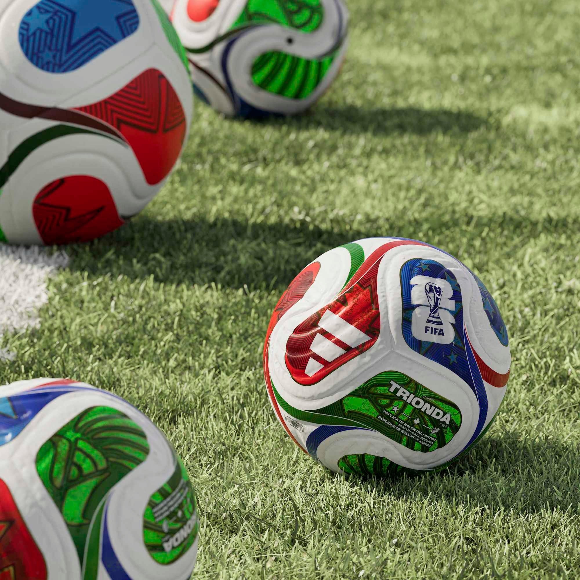 adidas FIFA World Cup 26™ Trionda Mini Soccer Ball - White / Team Royal Blue / Solar Blue / Power Red