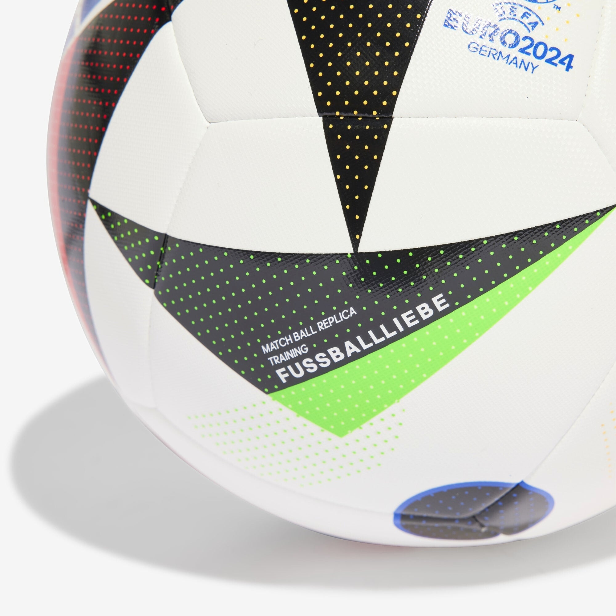 adidas Fussballliebe Training Soccer Ball - White / Black / Glow Blue